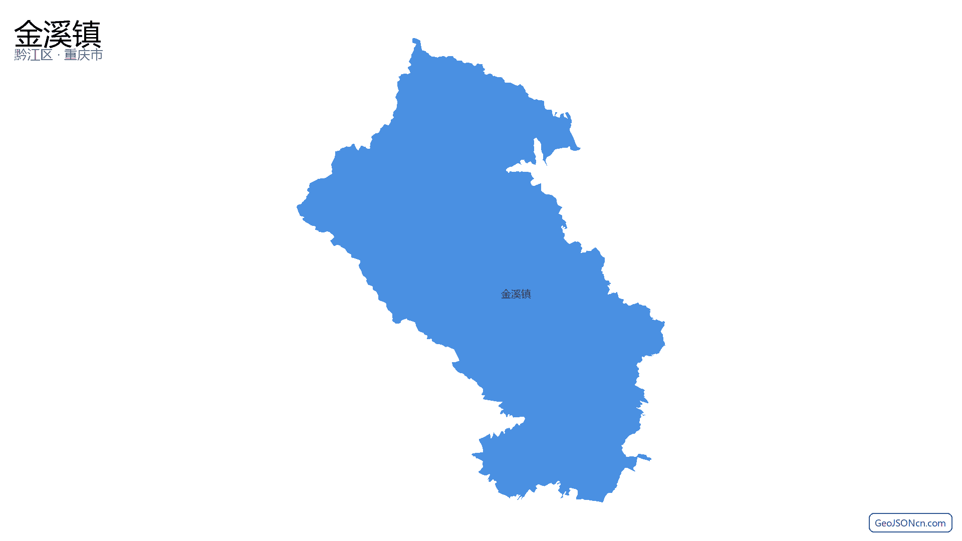 金溪镇行政区划边界地图（黔江区·重庆市）,提供GeoJSON、SHP矢量边界数据下载及高清地图大图(PNG/JPG) - GeoJSONcn.com