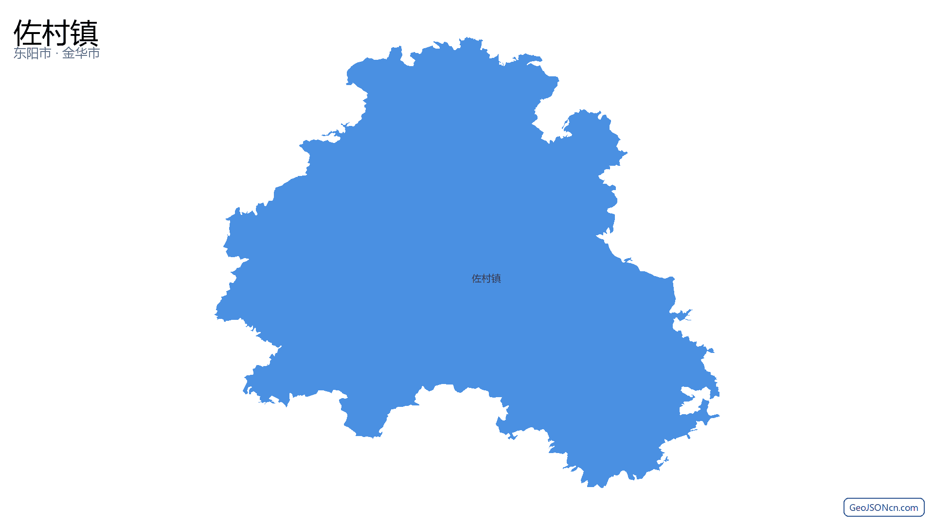 佐村镇行政区划边界地图（东阳市·金华市）,提供GeoJSON、SHP矢量边界数据下载及高清地图大图(PNG/JPG) - GeoJSONcn.com