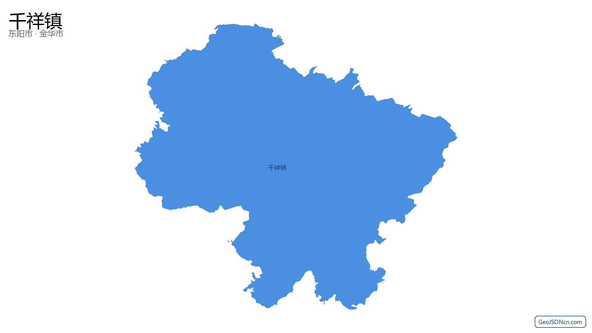 千祥镇行政区划边界地图（东阳市·金华市）,提供GeoJSON、SHP矢量边界数据下载及高清地图大图(PNG/JPG) - GeoJSONcn.com
