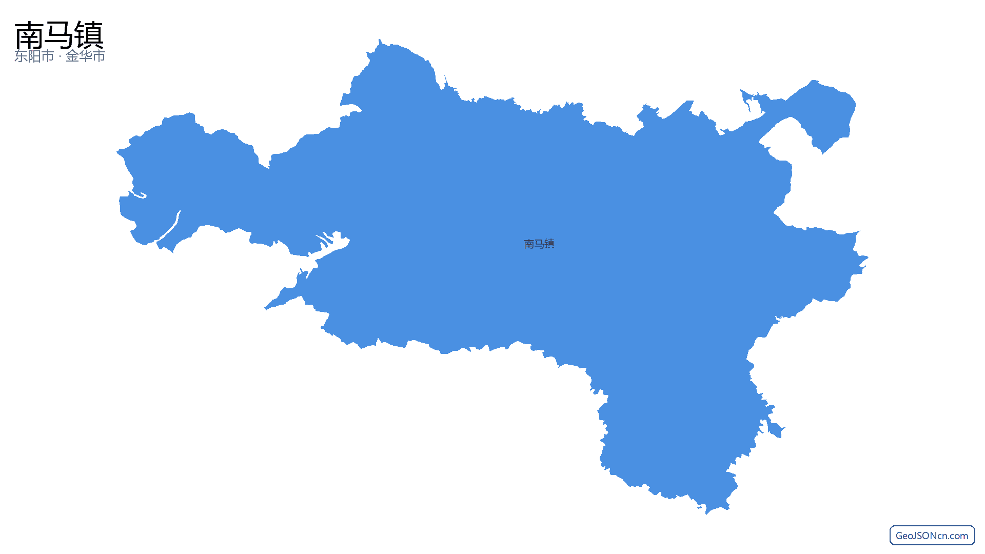 南马镇行政区划边界地图（东阳市·金华市）,提供GeoJSON、SHP矢量边界数据下载及高清地图大图(PNG/JPG) - GeoJSONcn.com