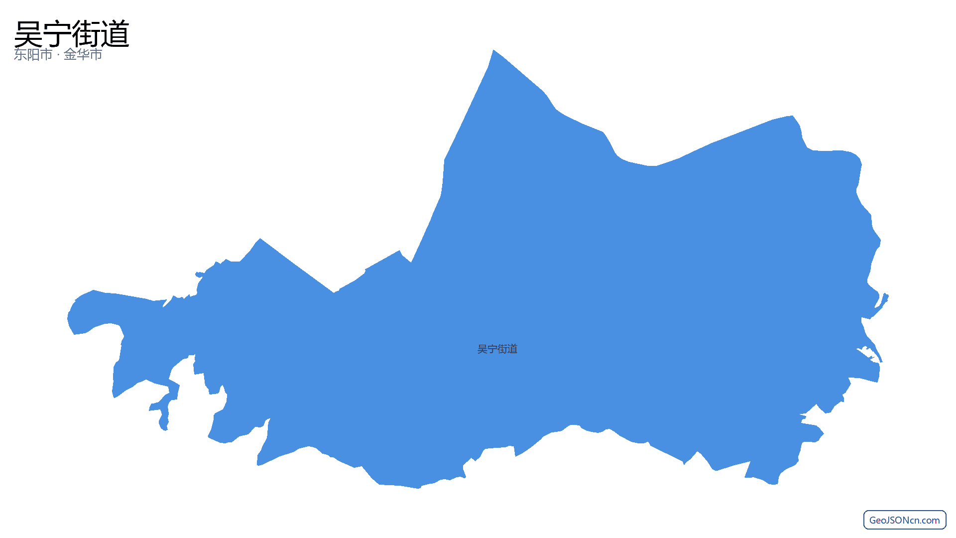 吴宁街道行政区划边界地图（东阳市·金华市）,提供GeoJSON、SHP矢量边界数据下载及高清地图大图(PNG/JPG) - GeoJSONcn.com