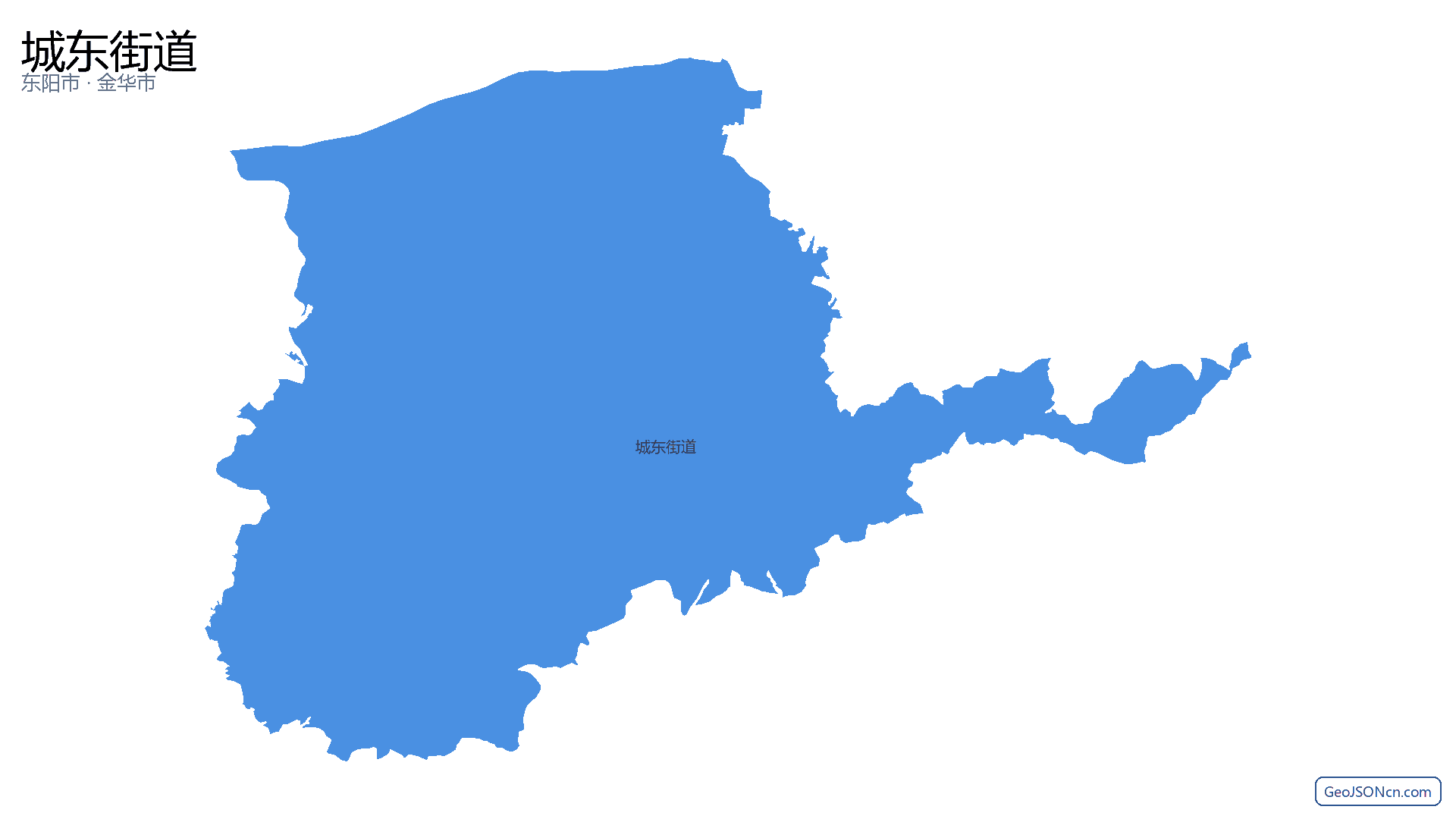 城东街道行政区划边界地图（东阳市·金华市）,提供GeoJSON、SHP矢量边界数据下载及高清地图大图(PNG/JPG) - GeoJSONcn.com