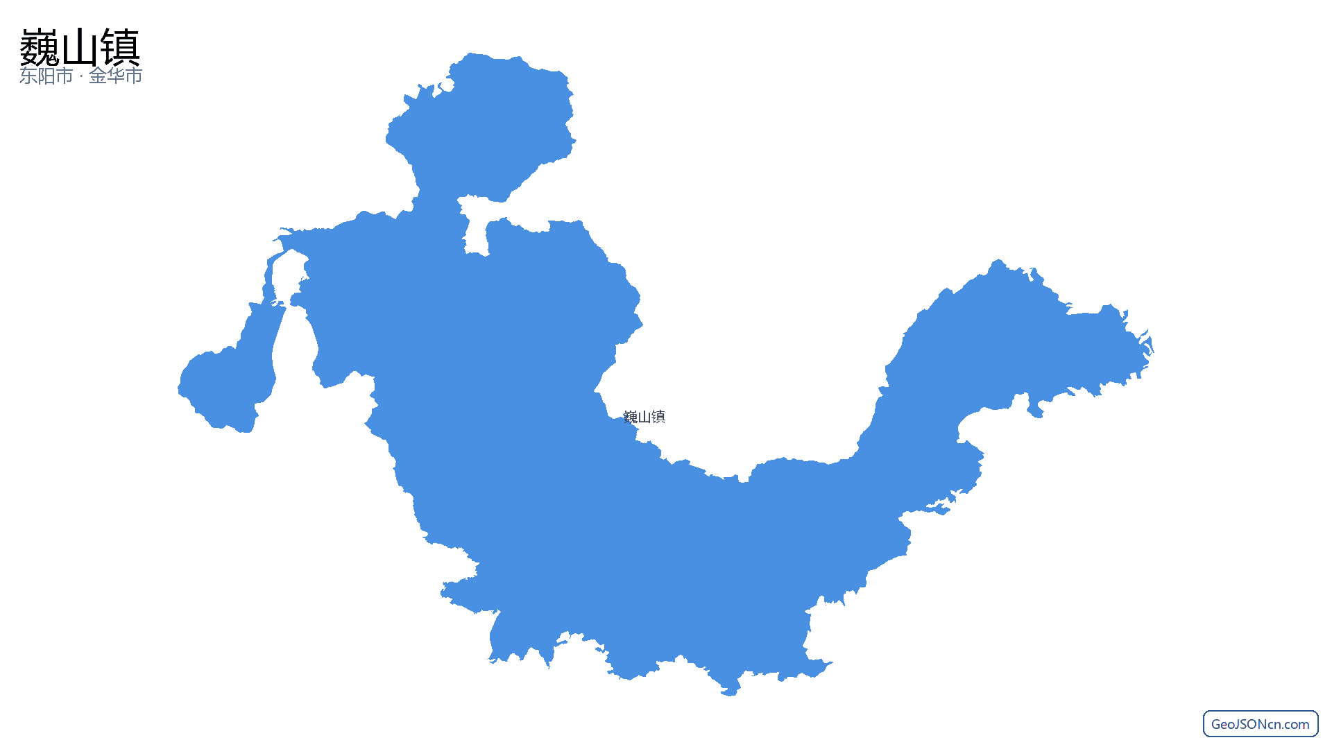 巍山镇行政区划边界地图（东阳市·金华市）,提供GeoJSON、SHP矢量边界数据下载及高清地图大图(PNG/JPG) - GeoJSONcn.com