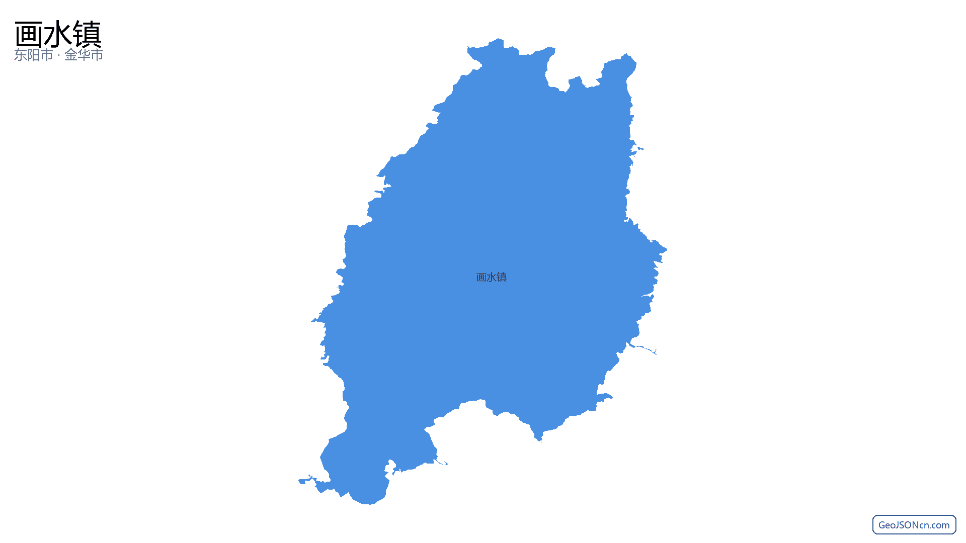 画水镇行政区划边界地图（东阳市·金华市）,提供GeoJSON、SHP矢量边界数据下载及高清地图大图(PNG/JPG) - GeoJSONcn.com