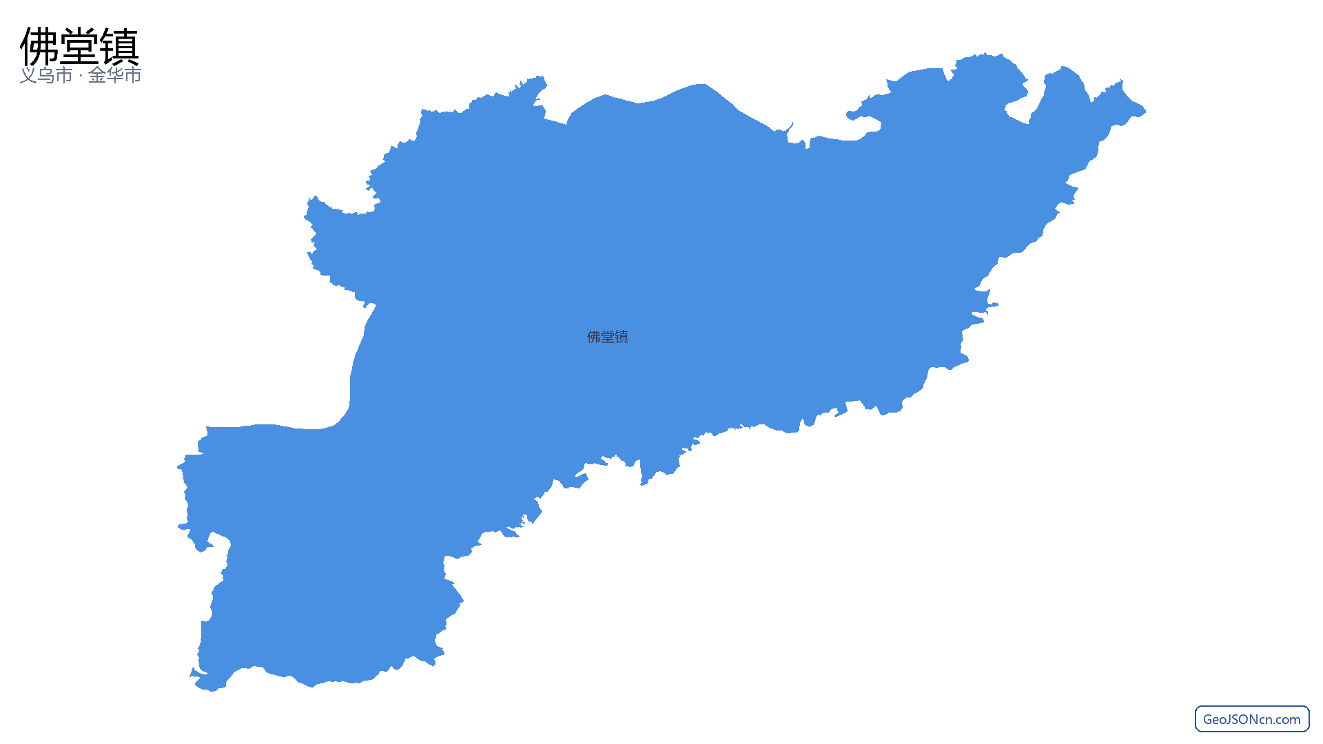 佛堂镇行政区划边界地图（义乌市·金华市）,提供GeoJSON、SHP矢量边界数据下载及高清地图大图(PNG/JPG) - GeoJSONcn.com