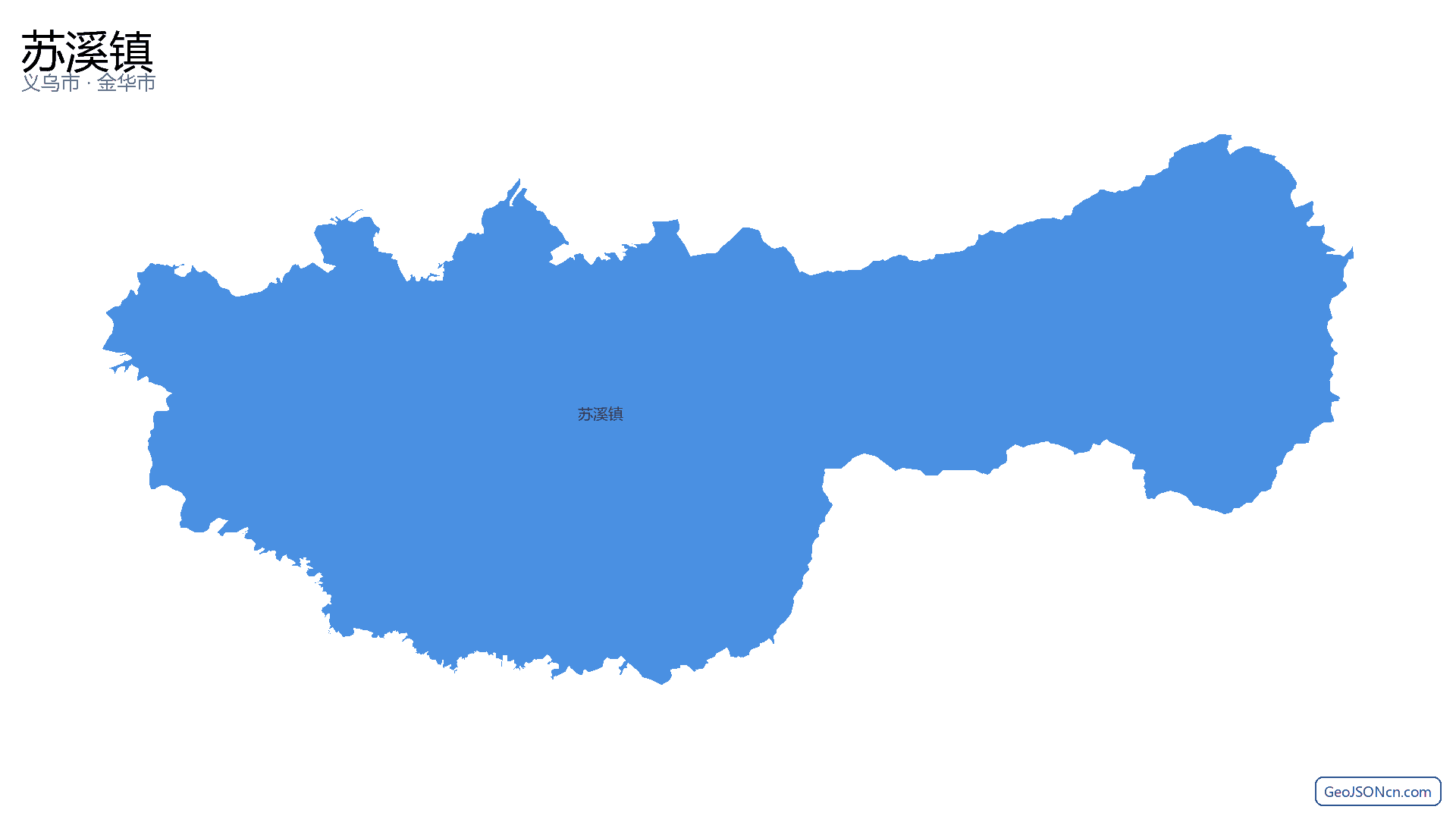 苏溪镇行政区划边界地图（义乌市·金华市）,提供GeoJSON、SHP矢量边界数据下载及高清地图大图(PNG/JPG) - GeoJSONcn.com