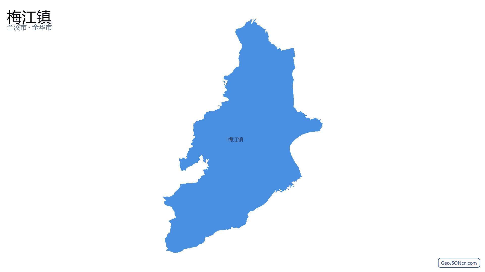 梅江镇行政区划边界地图(兰溪市·金华市),提供GeoJSON、SHP矢量边界数据下载及高清地图大图(PNG/JPG) - GeoJSONcn.com