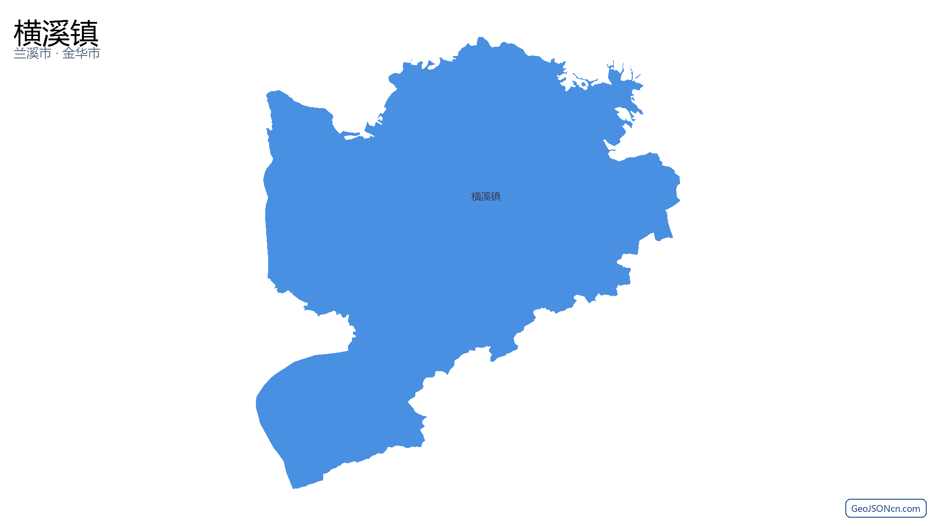 横溪镇行政区划边界地图（兰溪市·金华市）,提供GeoJSON、SHP矢量边界数据下载及高清地图大图(PNG/JPG) - GeoJSONcn.com