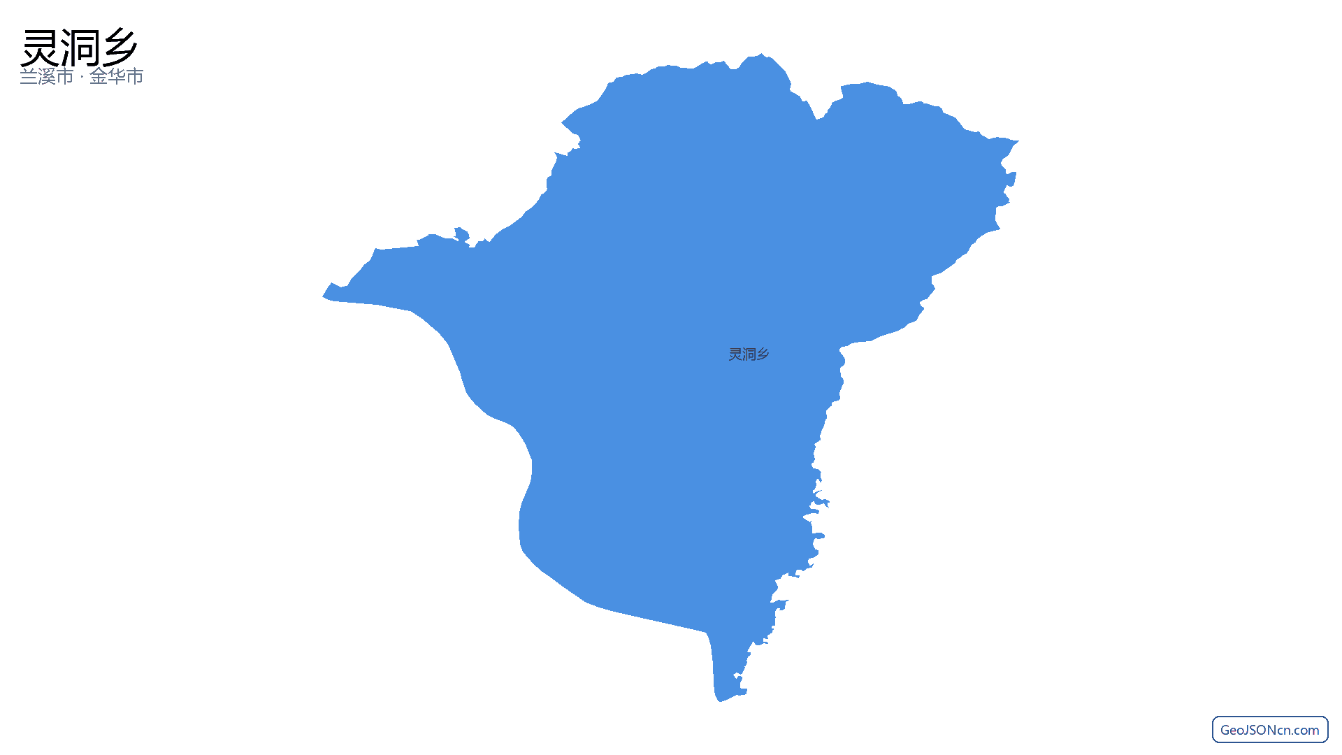灵洞乡行政区划边界地图（兰溪市·金华市）,提供GeoJSON、SHP矢量边界数据下载及高清地图大图(PNG/JPG) - GeoJSONcn.com