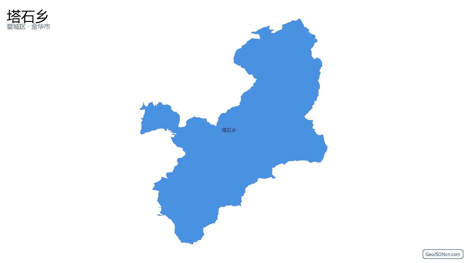 塔石乡行政区划边界地图(婺城区·金华市),提供GeoJSON、SHP矢量边界数据下载及高清地图大图(PNG/JPG) - GeoJSONcn.com