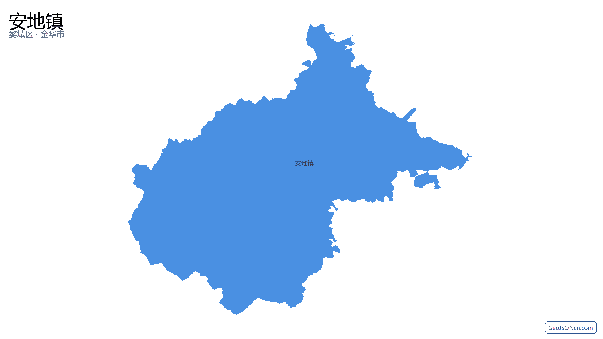 安地镇行政区划边界地图（婺城区·金华市）,提供GeoJSON、SHP矢量边界数据下载及高清地图大图(PNG/JPG) - GeoJSONcn.com