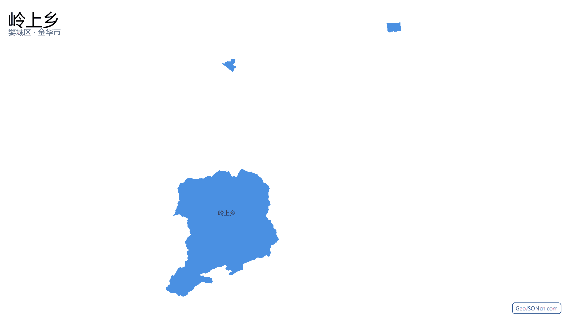 岭上乡行政区划边界地图(婺城区·金华市),提供GeoJSON、SHP矢量边界数据下载及高清地图大图(PNG/JPG) - GeoJSONcn.com