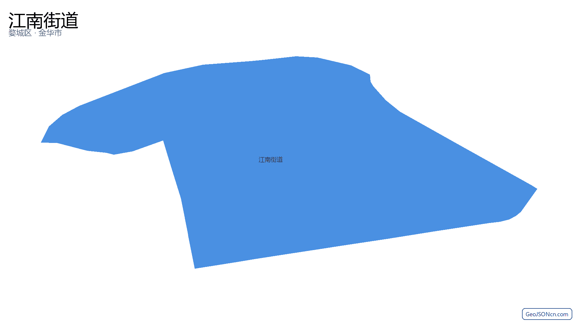 江南街道行政区划边界地图(婺城区·金华市),提供GeoJSON、SHP矢量边界数据下载及高清地图大图(PNG/JPG) - GeoJSONcn.com