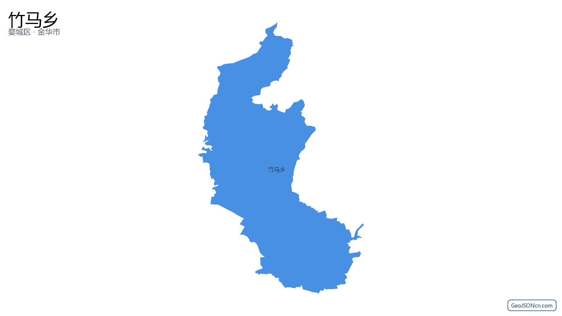 竹马乡行政区划边界地图(婺城区·金华市),提供GeoJSON、SHP矢量边界数据下载及高清地图大图(PNG/JPG) - GeoJSONcn.com