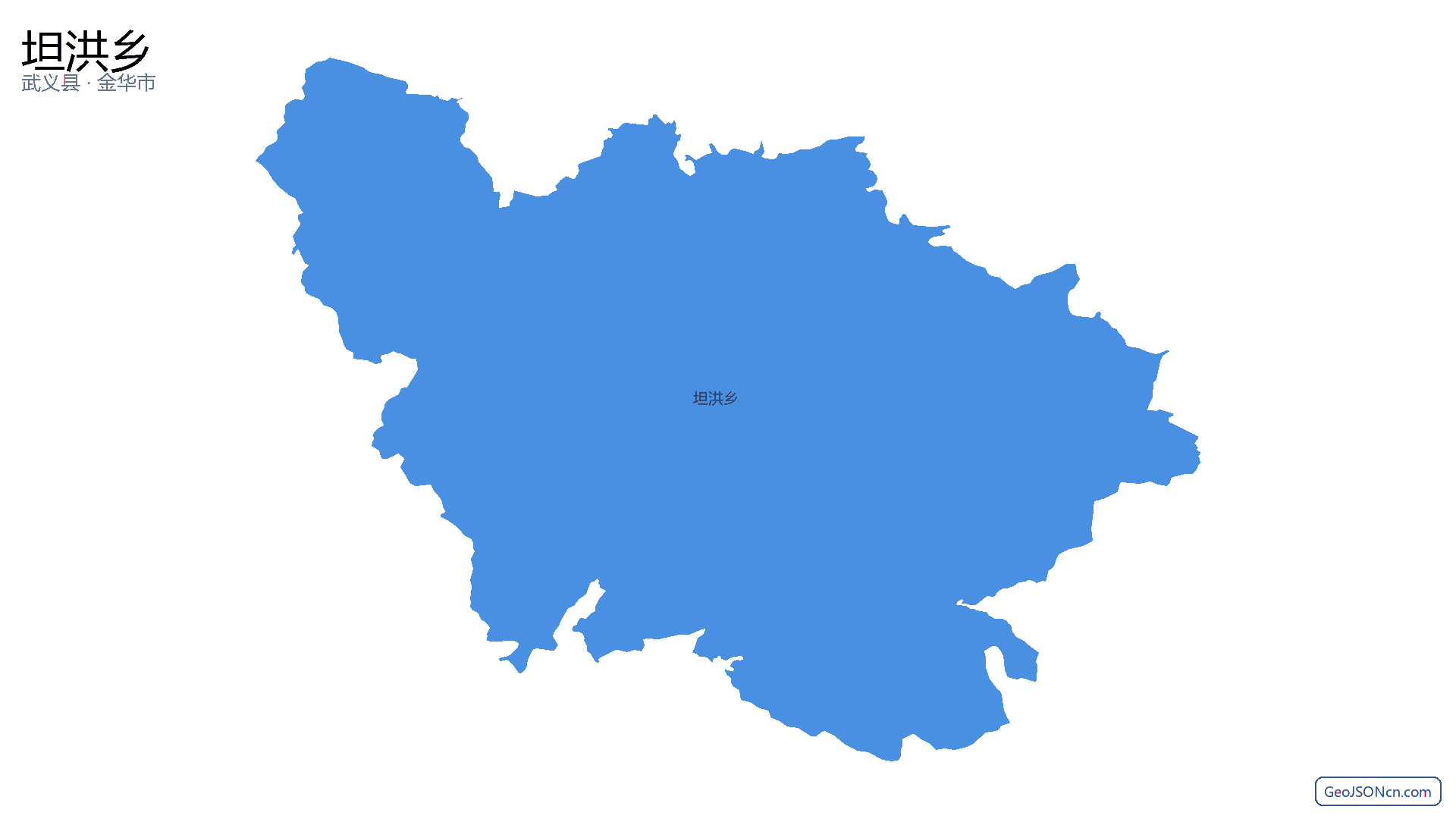 坦洪乡行政区划边界地图（武义县·金华市）,提供GeoJSON、SHP矢量边界数据下载及高清地图大图(PNG/JPG) - GeoJSONcn.com