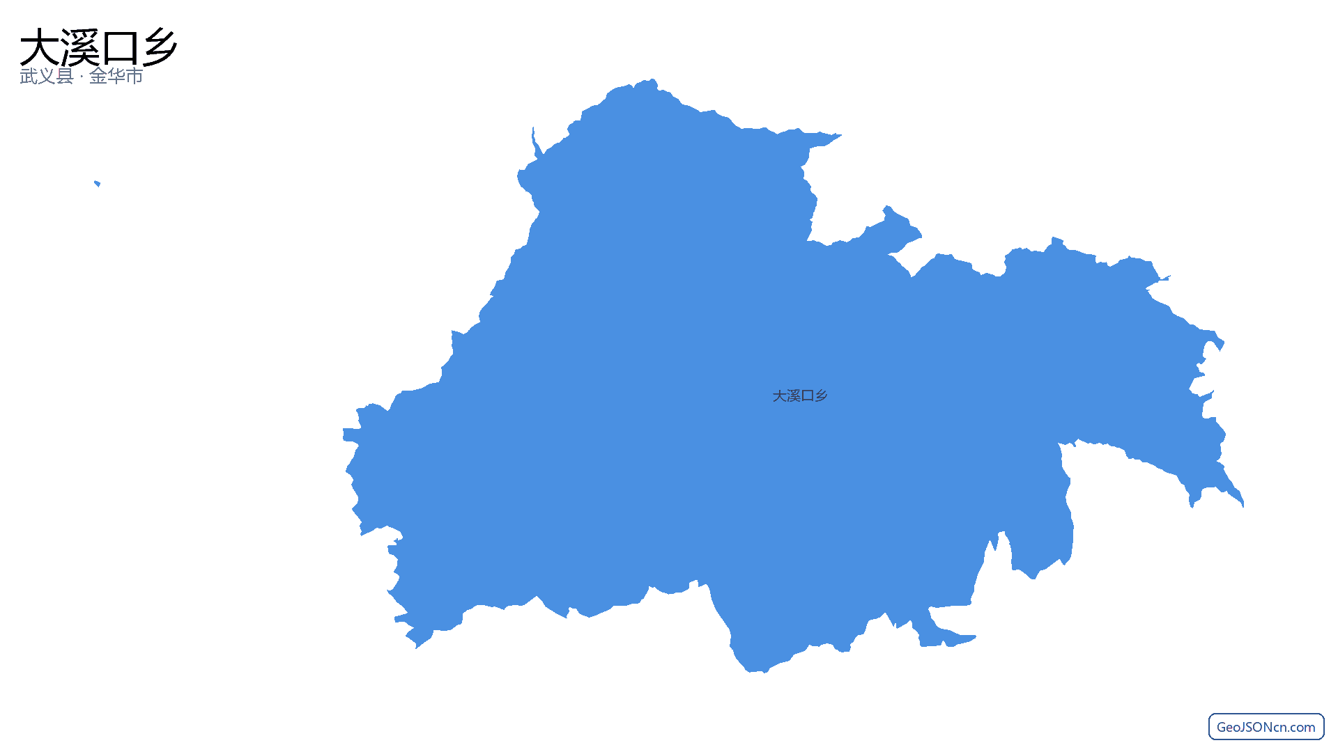 大溪口乡行政区划边界地图（武义县·金华市）,提供GeoJSON、SHP矢量边界数据下载及高清地图大图(PNG/JPG) - GeoJSONcn.com