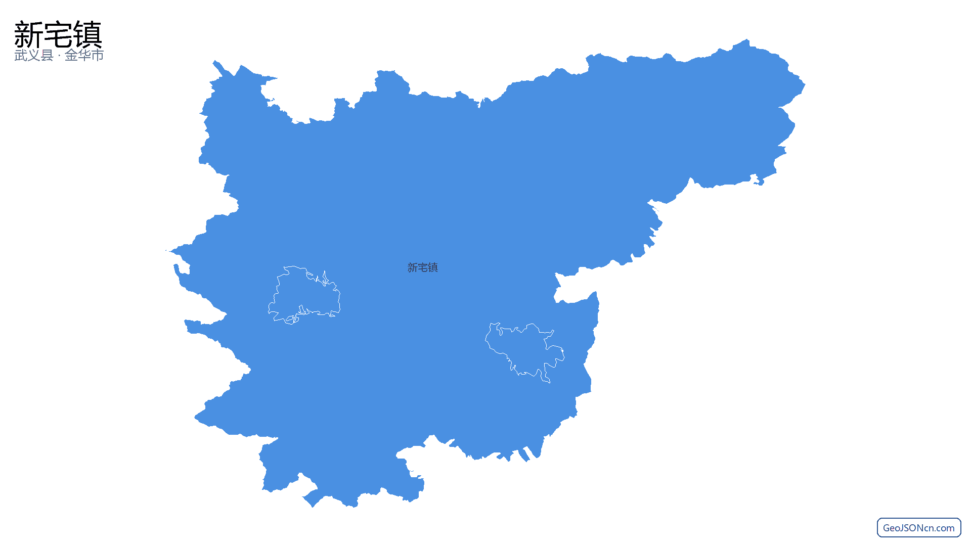 新宅镇行政区划边界地图（武义县·金华市）,提供GeoJSON、SHP矢量边界数据下载及高清地图大图(PNG/JPG) - GeoJSONcn.com
