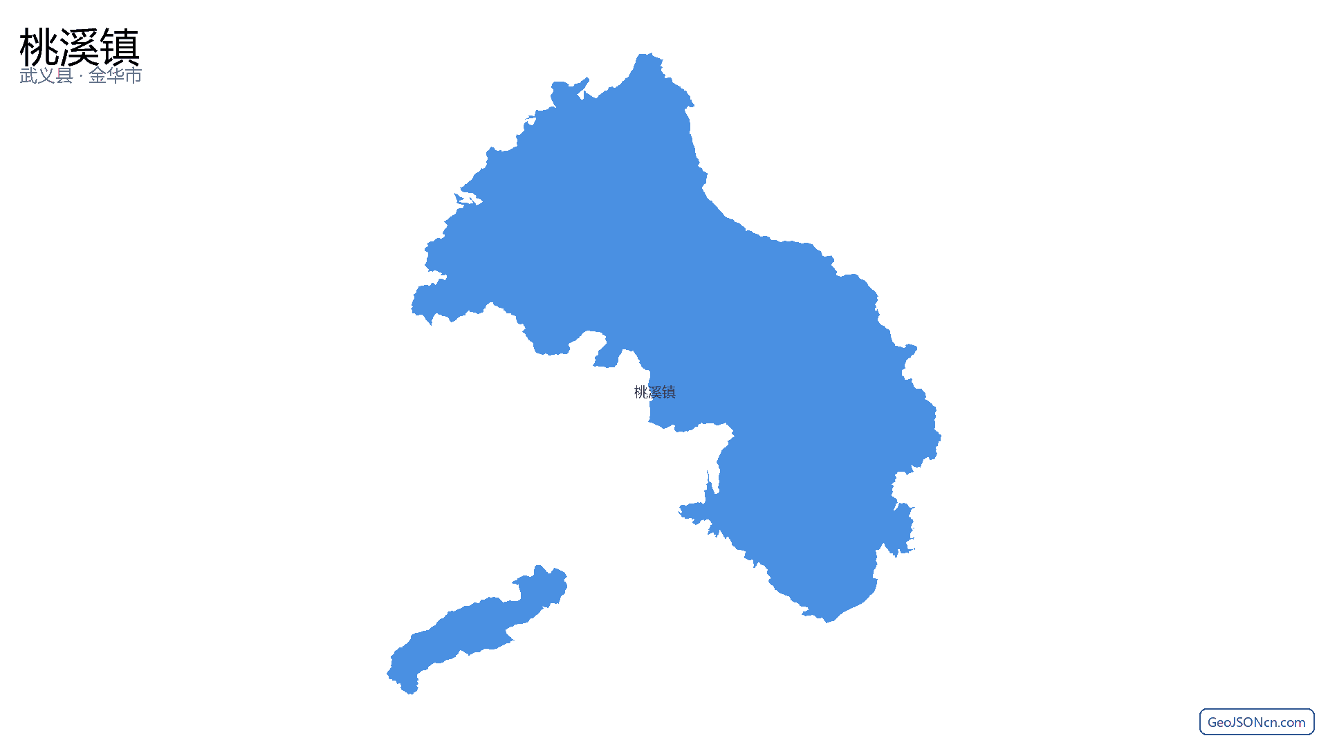 桃溪镇行政区划边界地图（武义县·金华市）,提供GeoJSON、SHP矢量边界数据下载及高清地图大图(PNG/JPG) - GeoJSONcn.com