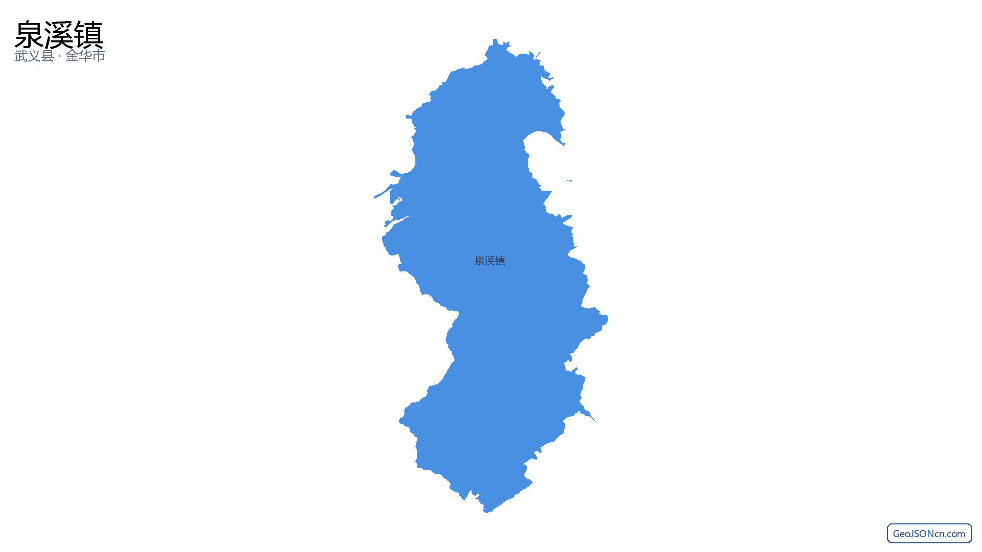 泉溪镇行政区划边界地图（武义县·金华市）,提供GeoJSON、SHP矢量边界数据下载及高清地图大图(PNG/JPG) - GeoJSONcn.com