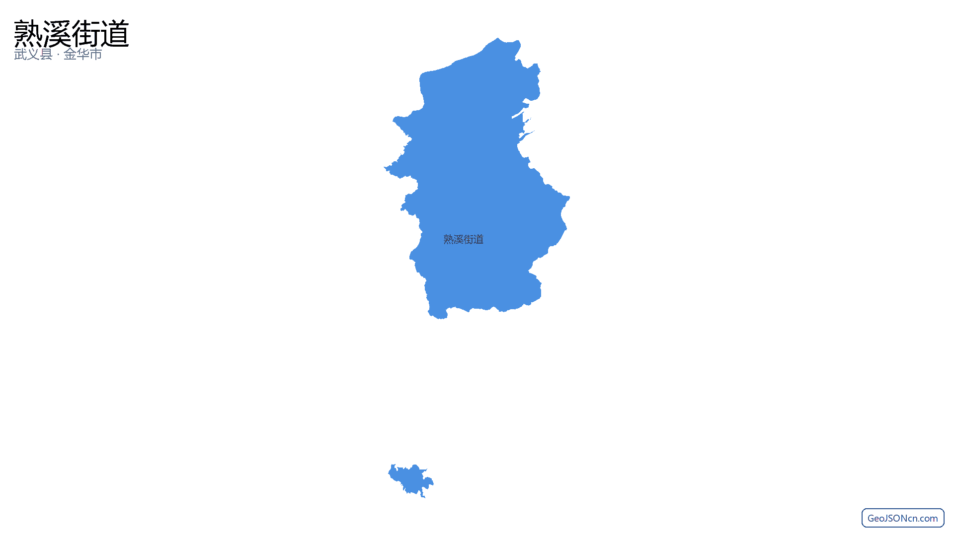 熟溪街道行政区划边界地图（武义县·金华市）,提供GeoJSON、SHP矢量边界数据下载及高清地图大图(PNG/JPG) - GeoJSONcn.com