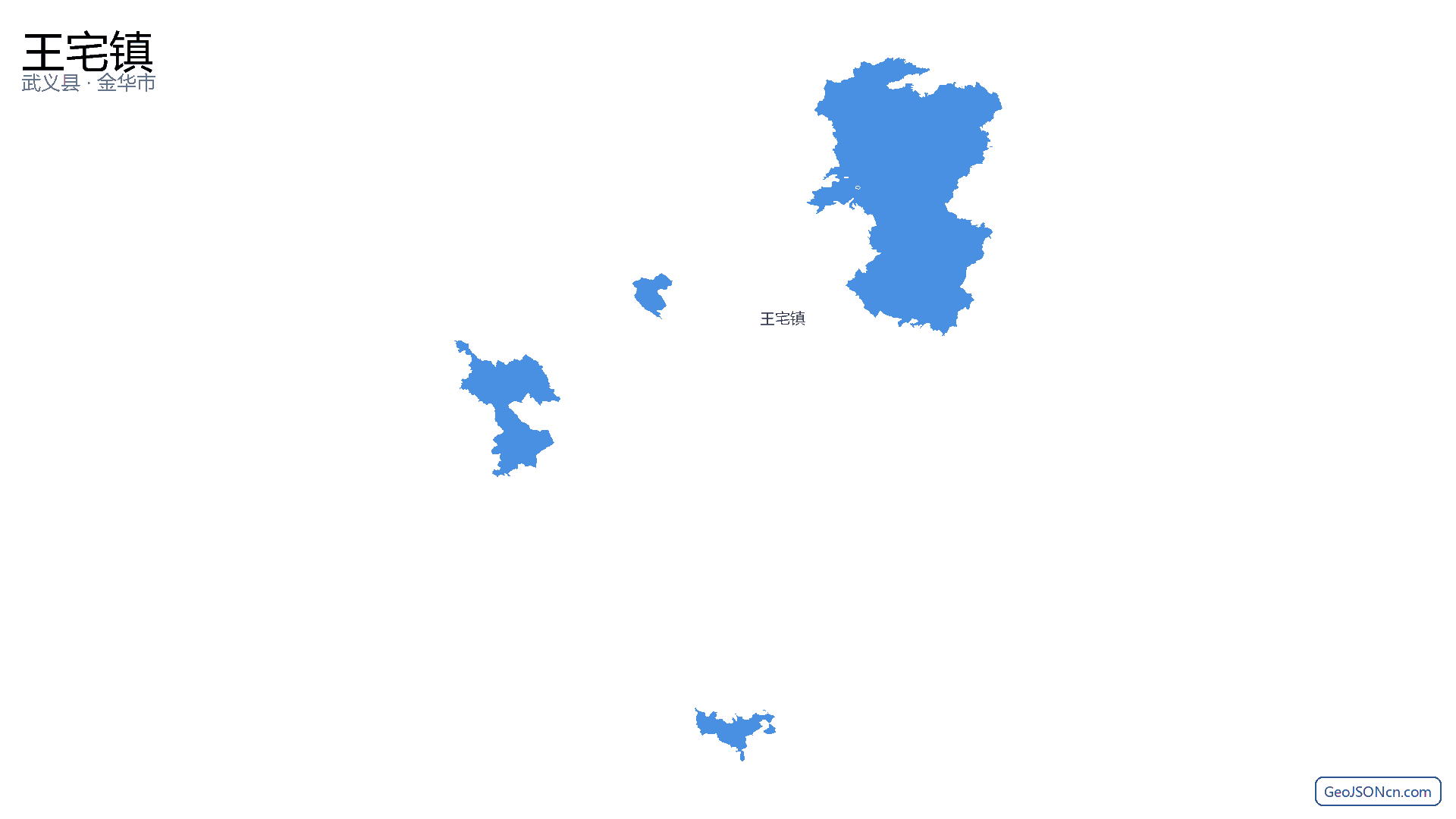 王宅镇行政区划边界地图(武义县·金华市),提供GeoJSON、SHP矢量边界数据下载及高清地图大图(PNG/JPG) - GeoJSONcn.com