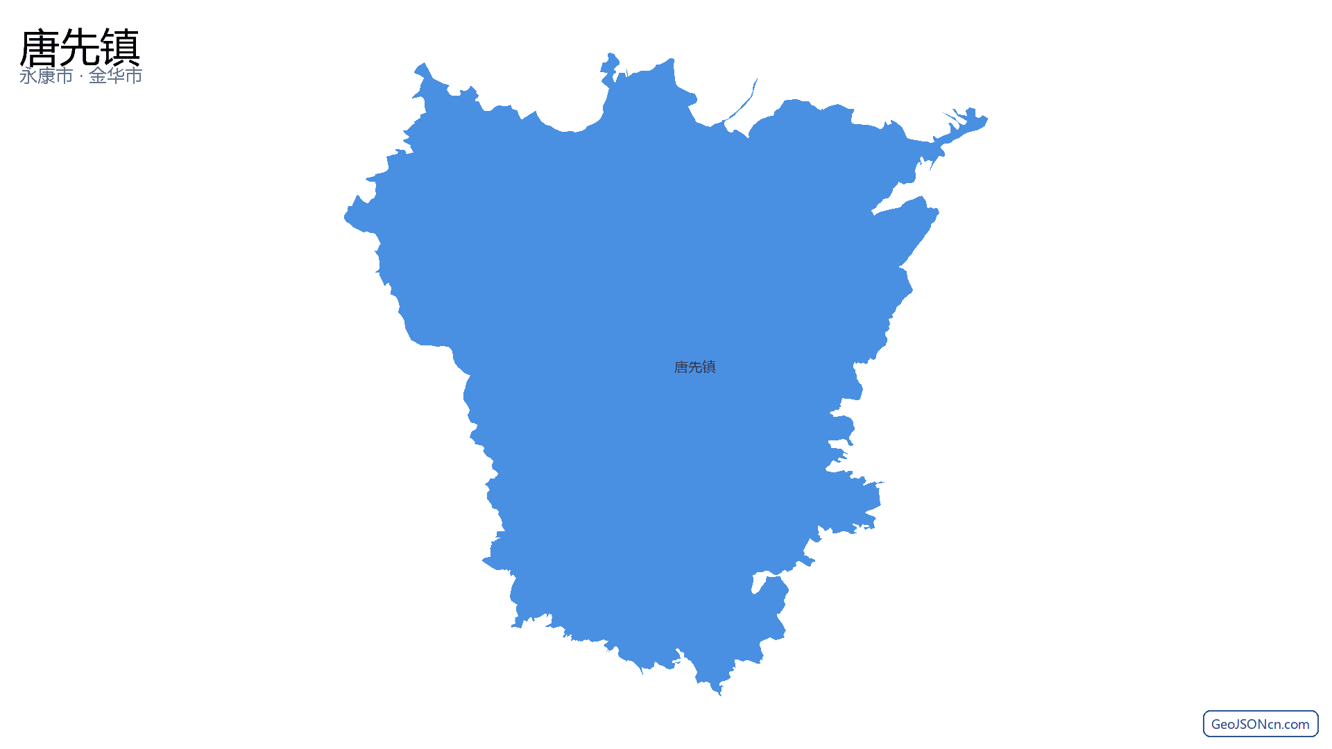 唐先镇行政区划边界地图（永康市·金华市）,提供GeoJSON、SHP矢量边界数据下载及高清地图大图(PNG/JPG) - GeoJSONcn.com