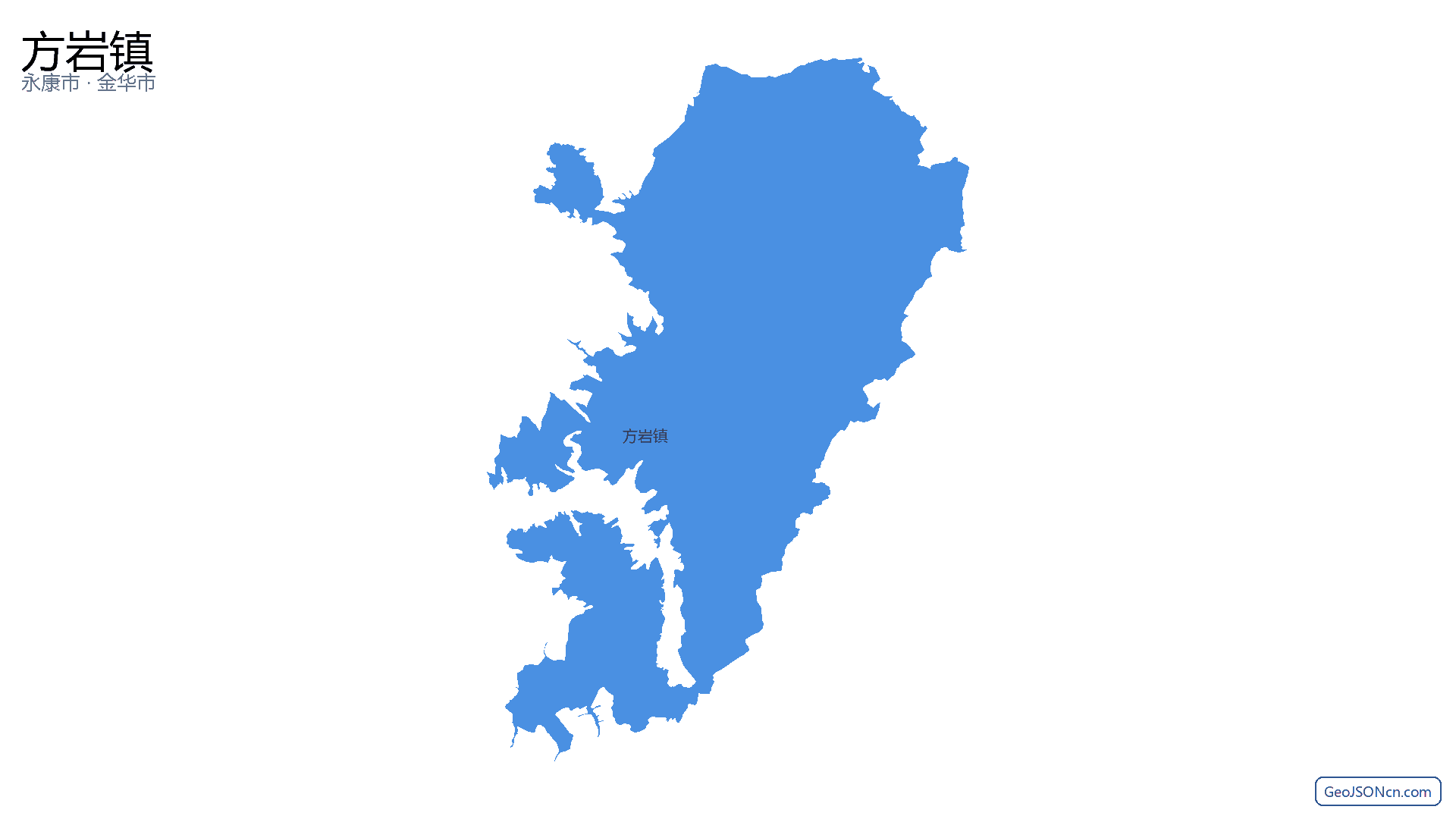 方岩镇行政区划边界地图（永康市·金华市）,提供GeoJSON、SHP矢量边界数据下载及高清地图大图(PNG/JPG) - GeoJSONcn.com