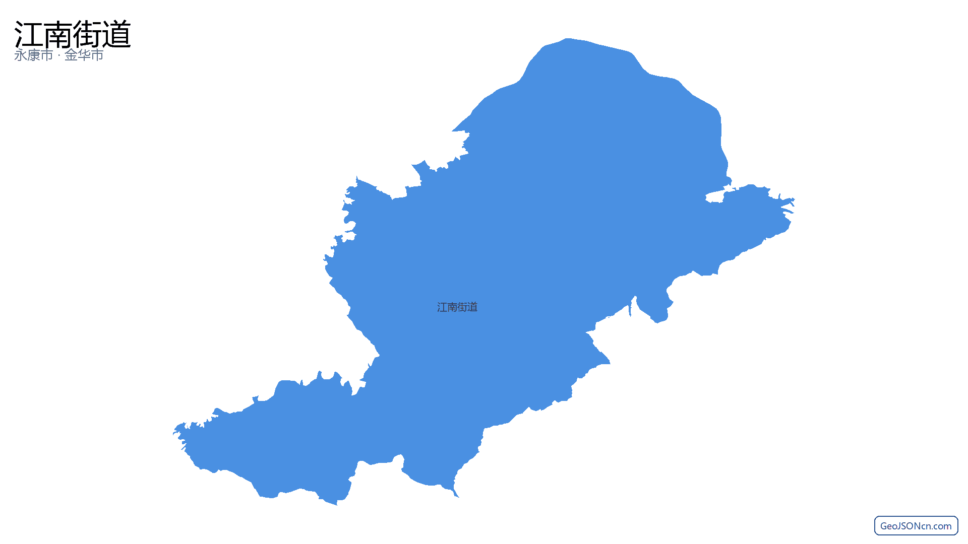 江南街道行政区划边界地图(永康市·金华市),提供GeoJSON、SHP矢量边界数据下载及高清地图大图(PNG/JPG) - GeoJSONcn.com