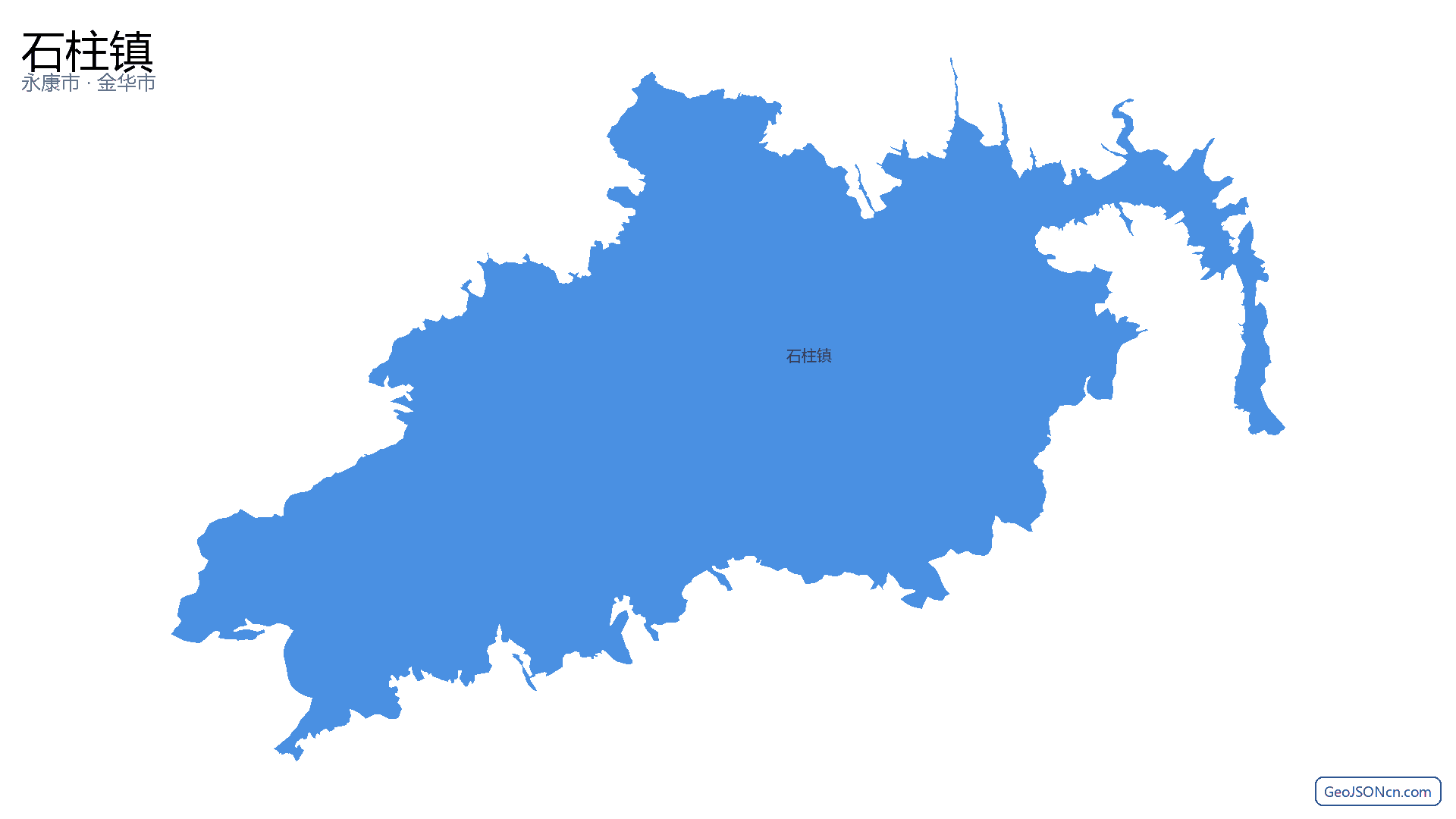 石柱镇行政区划边界地图(永康市·金华市),提供GeoJSON、SHP矢量边界数据下载及高清地图大图(PNG/JPG) - GeoJSONcn.com