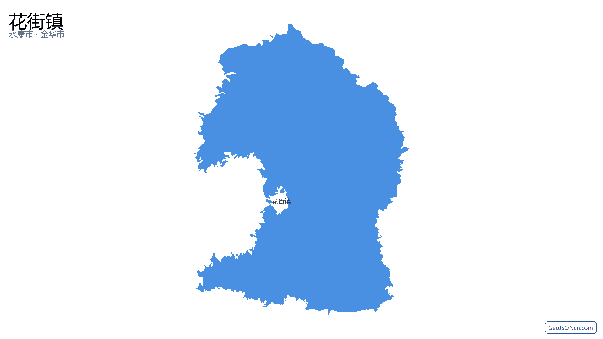 花街镇行政区划边界地图（永康市·金华市）,提供GeoJSON、SHP矢量边界数据下载及高清地图大图(PNG/JPG) - GeoJSONcn.com