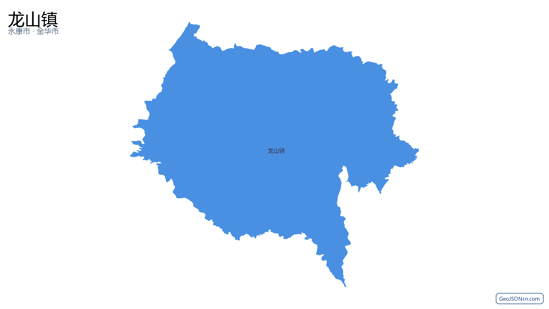 龙山镇行政区划边界地图(永康市·金华市),提供GeoJSON、SHP矢量边界数据下载及高清地图大图(PNG/JPG) - GeoJSONcn.com