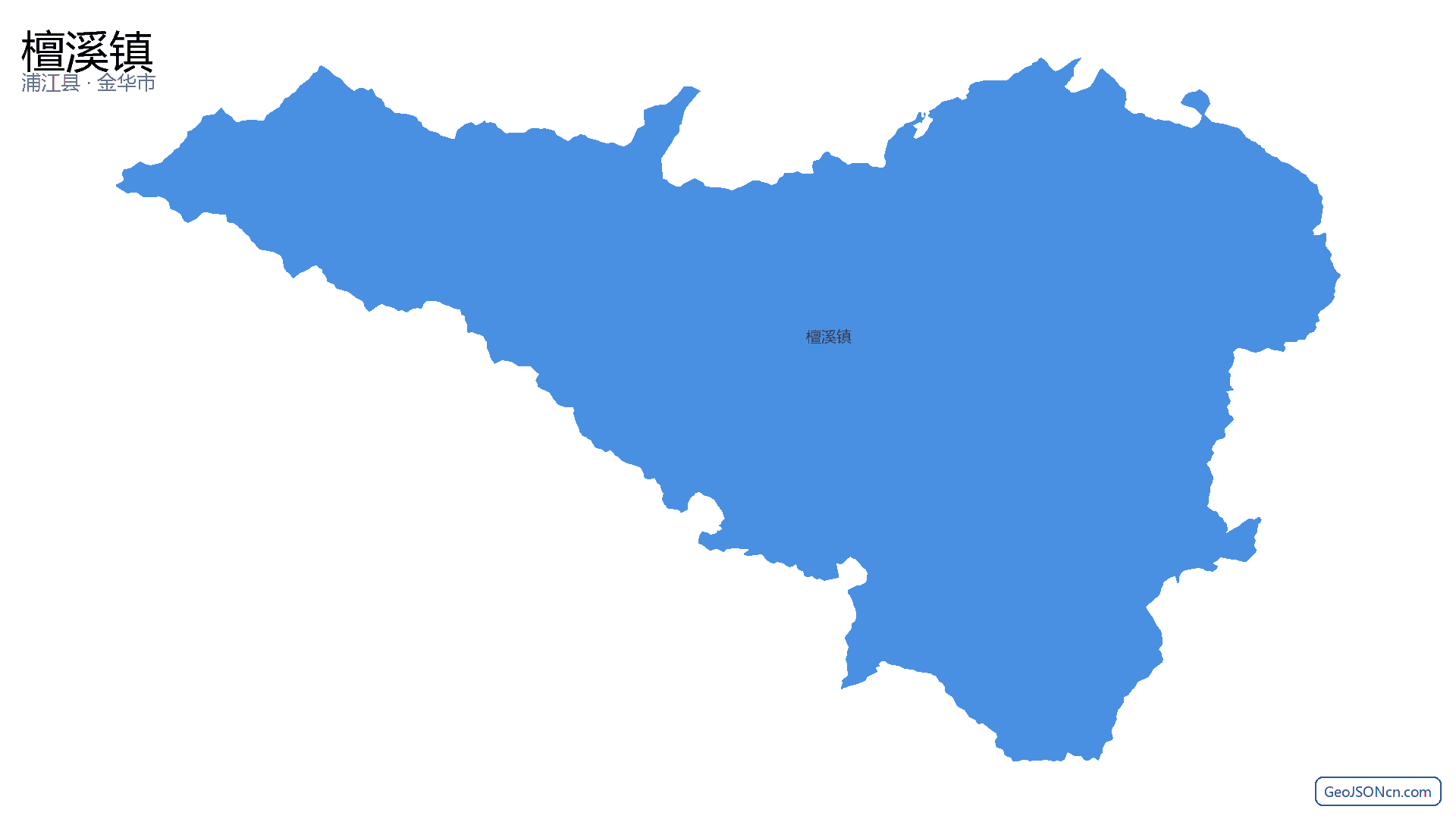 檀溪镇行政区划边界地图(浦江县·金华市),提供GeoJSON、SHP矢量边界数据下载及高清地图大图(PNG/JPG) - GeoJSONcn.com