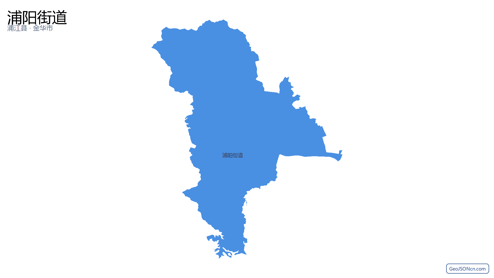 浦阳街道行政区划边界地图（浦江县·金华市）,提供GeoJSON、SHP矢量边界数据下载及高清地图大图(PNG/JPG) - GeoJSONcn.com