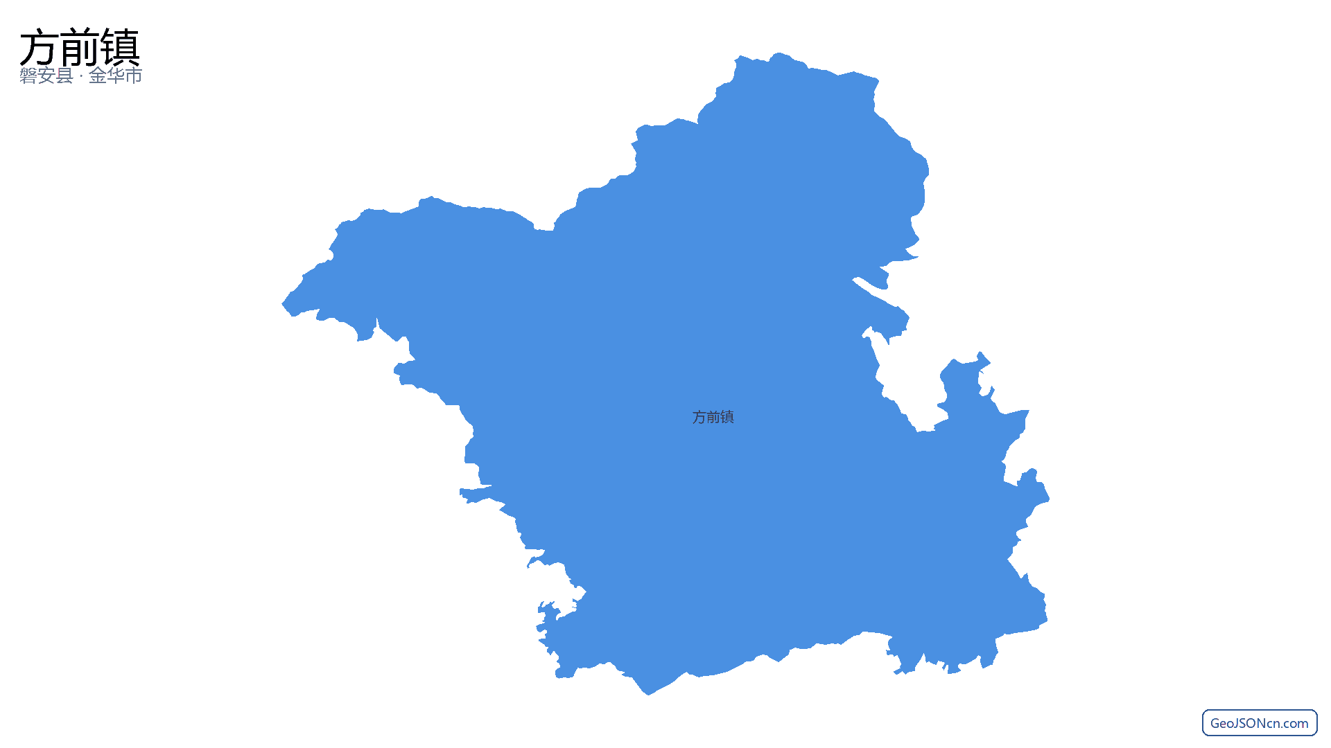 方前镇行政区划边界地图(磐安县·金华市),提供GeoJSON、SHP矢量边界数据下载及高清地图大图(PNG/JPG) - GeoJSONcn.com