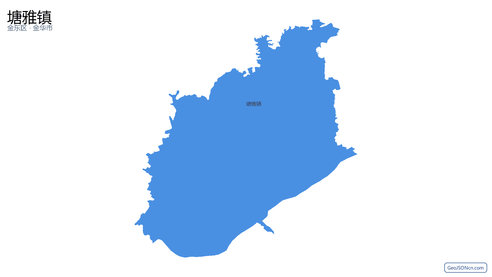塘雅镇行政区划边界地图(金东区·金华市),提供GeoJSON、SHP矢量边界数据下载及高清地图大图(PNG/JPG) - GeoJSONcn.com