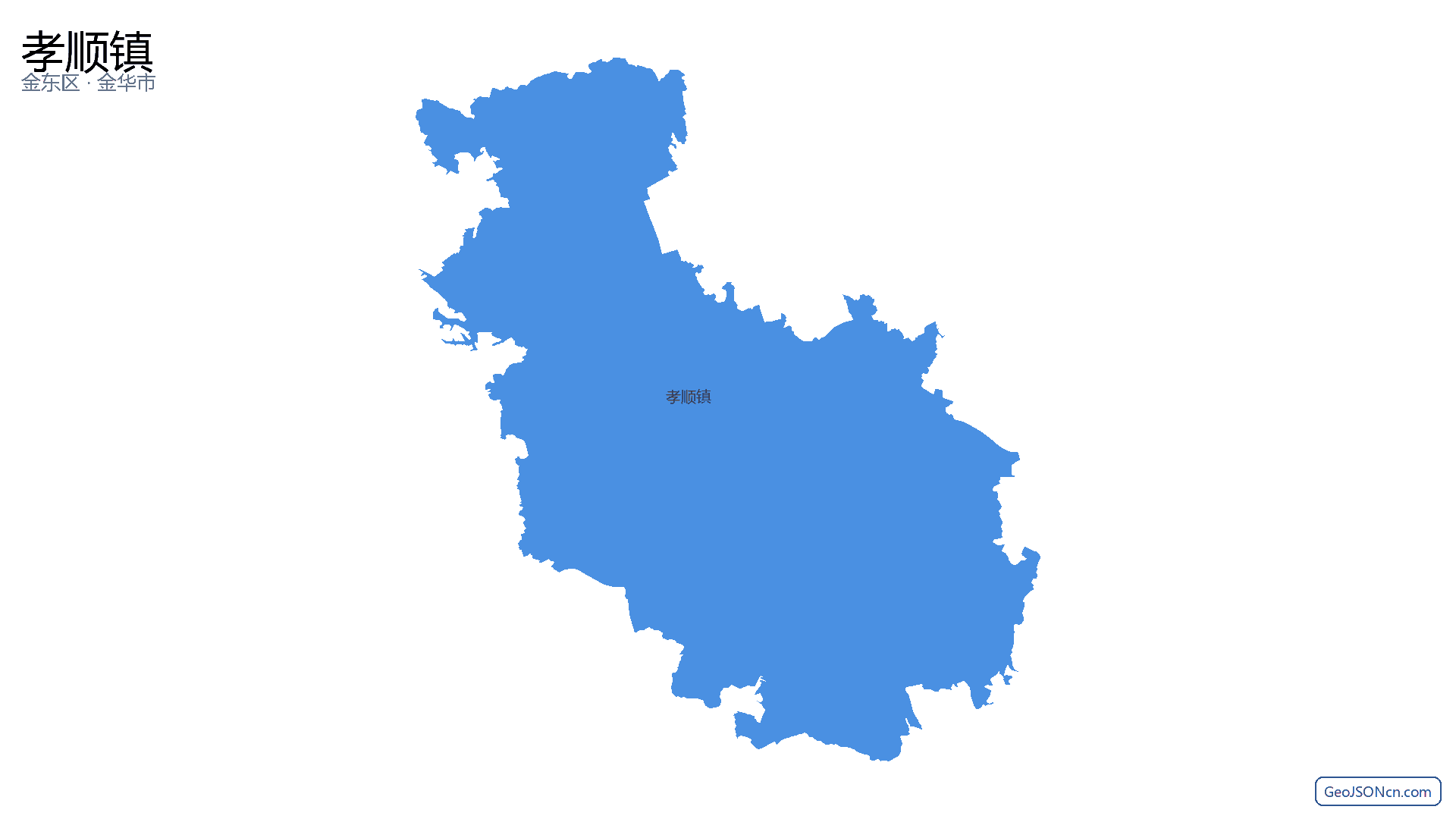 孝顺镇行政区划边界地图（金东区·金华市）,提供GeoJSON、SHP矢量边界数据下载及高清地图大图(PNG/JPG) - GeoJSONcn.com