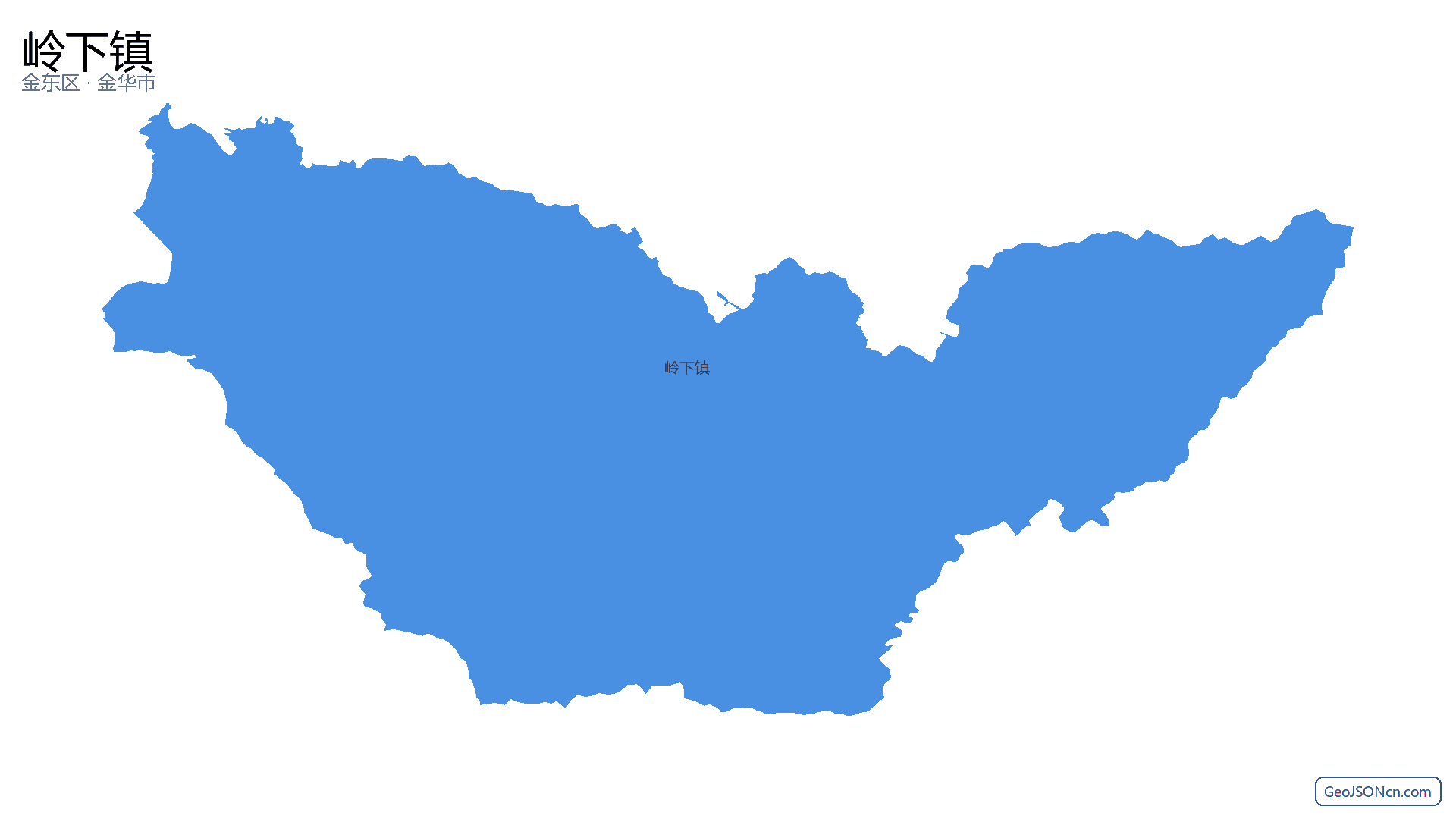 岭下镇行政区划边界地图（金东区·金华市）,提供GeoJSON、SHP矢量边界数据下载及高清地图大图(PNG/JPG) - GeoJSONcn.com