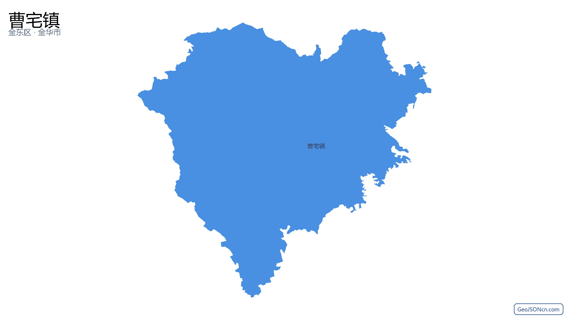 曹宅镇行政区划边界地图(金东区·金华市),提供GeoJSON、SHP矢量边界数据下载及高清地图大图(PNG/JPG) - GeoJSONcn.com