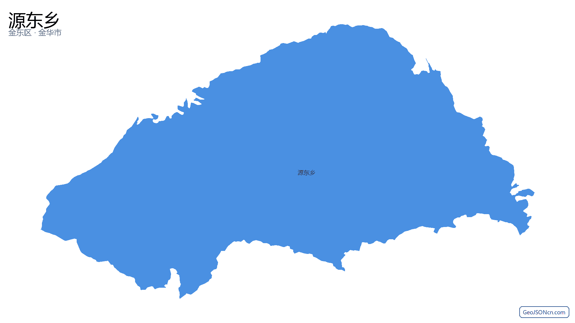 源东乡行政区划边界地图（金东区·金华市）,提供GeoJSON、SHP矢量边界数据下载及高清地图大图(PNG/JPG) - GeoJSONcn.com