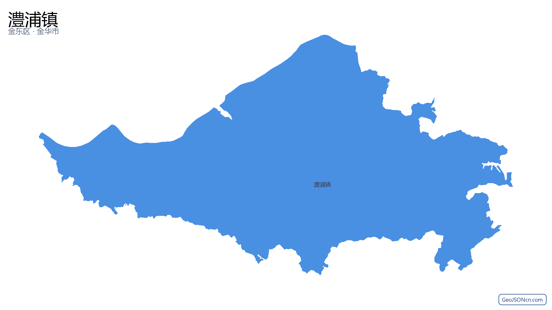 澧浦镇行政区划边界地图（金东区·金华市）,提供GeoJSON、SHP矢量边界数据下载及高清地图大图(PNG/JPG) - GeoJSONcn.com