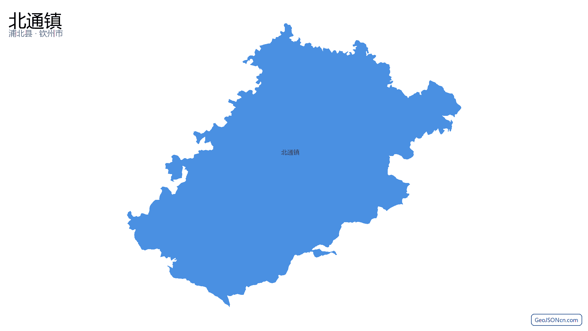 北通镇行政区划边界地图（浦北县·钦州市）,提供GeoJSON、SHP矢量边界数据下载及高清地图大图(PNG/JPG) - GeoJSONcn.com