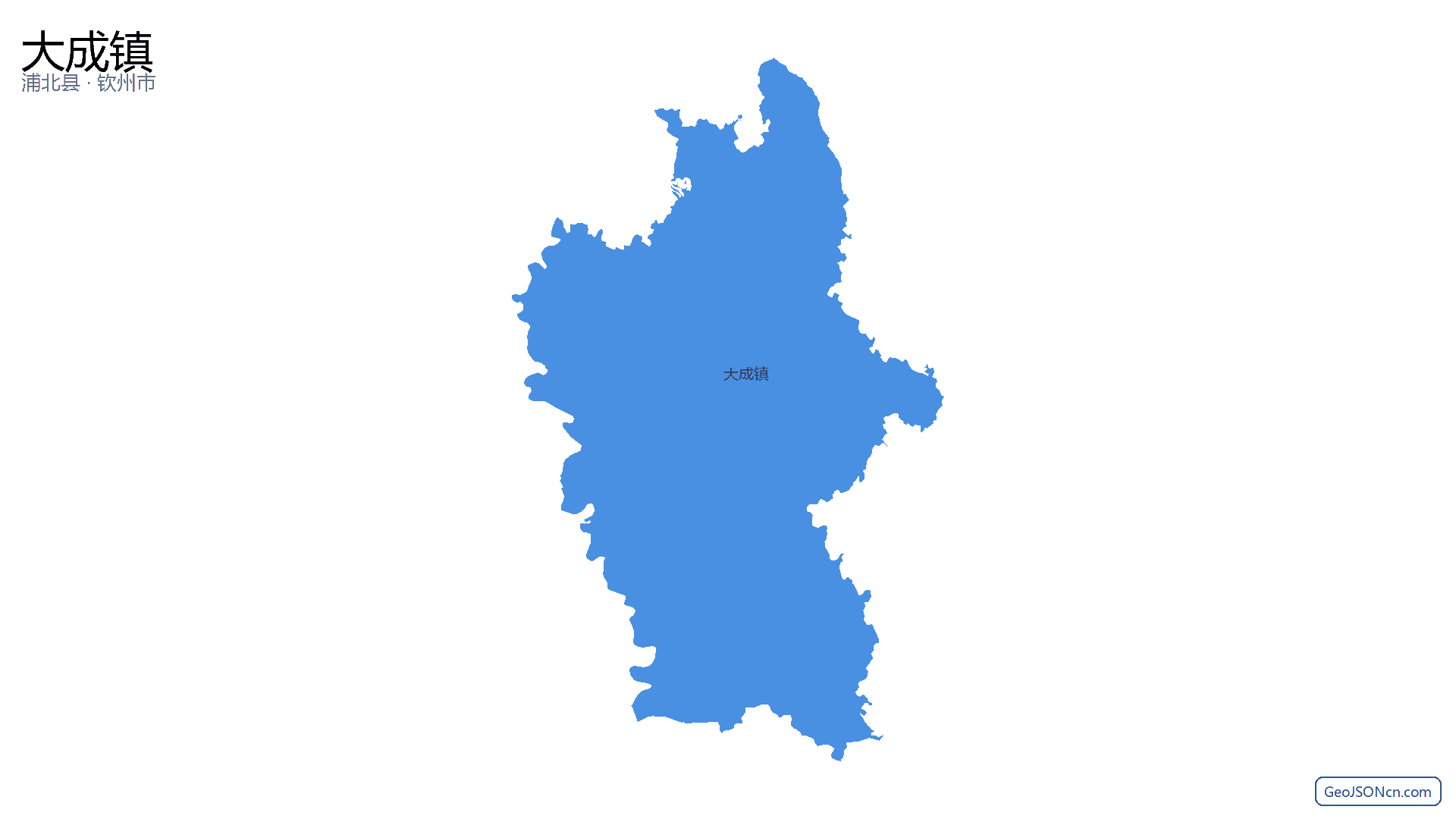 大成镇行政区划边界地图(浦北县·钦州市),提供GeoJSON、SHP矢量边界数据下载及高清地图大图(PNG/JPG) - GeoJSONcn.com