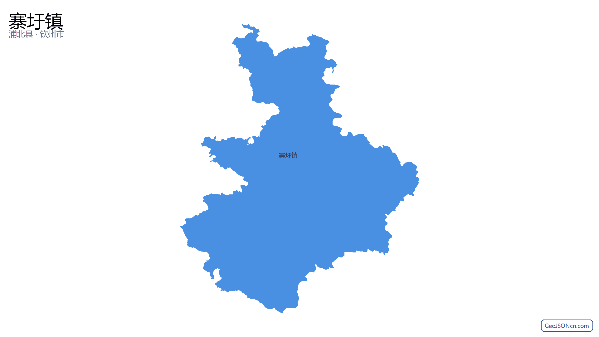 寨圩镇行政区划边界地图（浦北县·钦州市）,提供GeoJSON、SHP矢量边界数据下载及高清地图大图(PNG/JPG) - GeoJSONcn.com