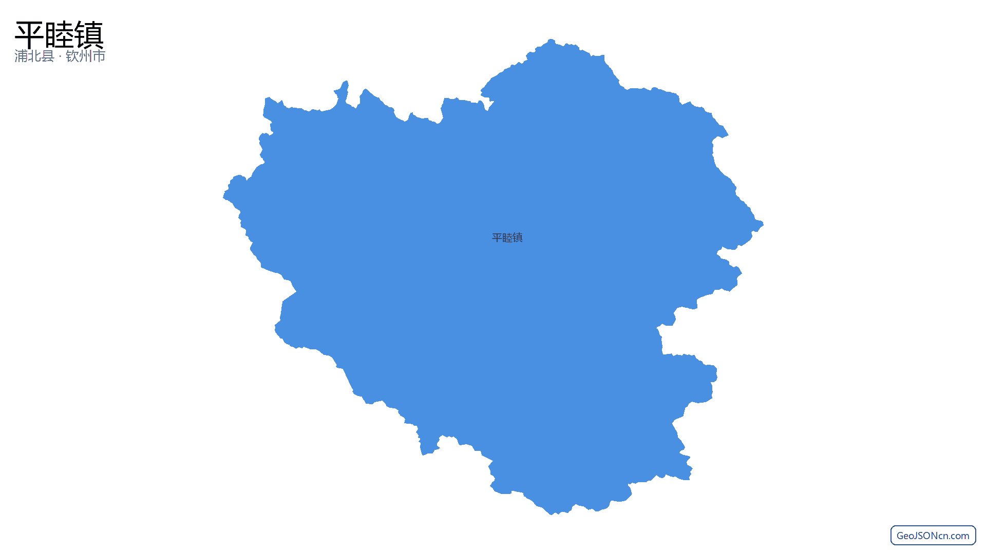 平睦镇行政区划边界地图（浦北县·钦州市）,提供GeoJSON、SHP矢量边界数据下载及高清地图大图(PNG/JPG) - GeoJSONcn.com