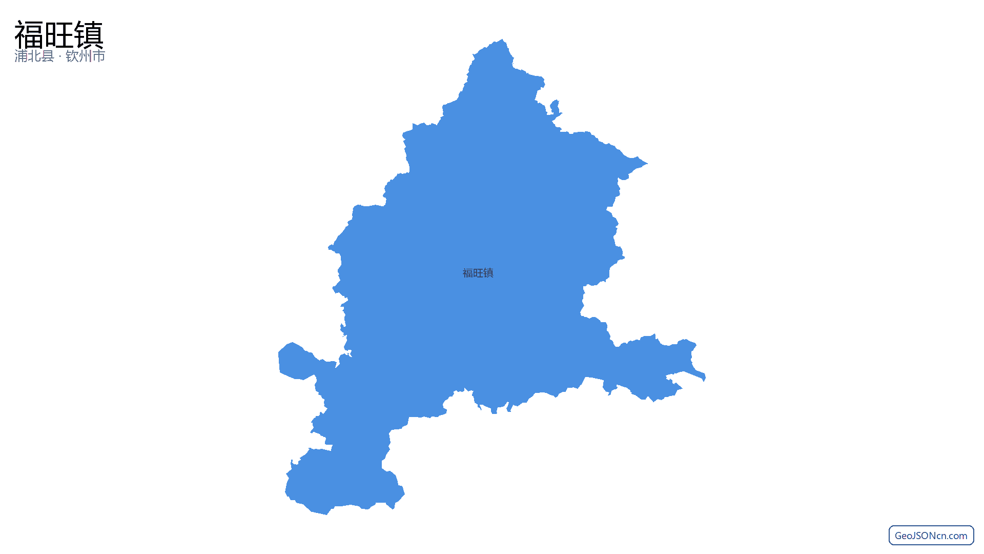 福旺镇行政区划边界地图(浦北县·钦州市),提供GeoJSON、SHP矢量边界数据下载及高清地图大图(PNG/JPG) - GeoJSONcn.com