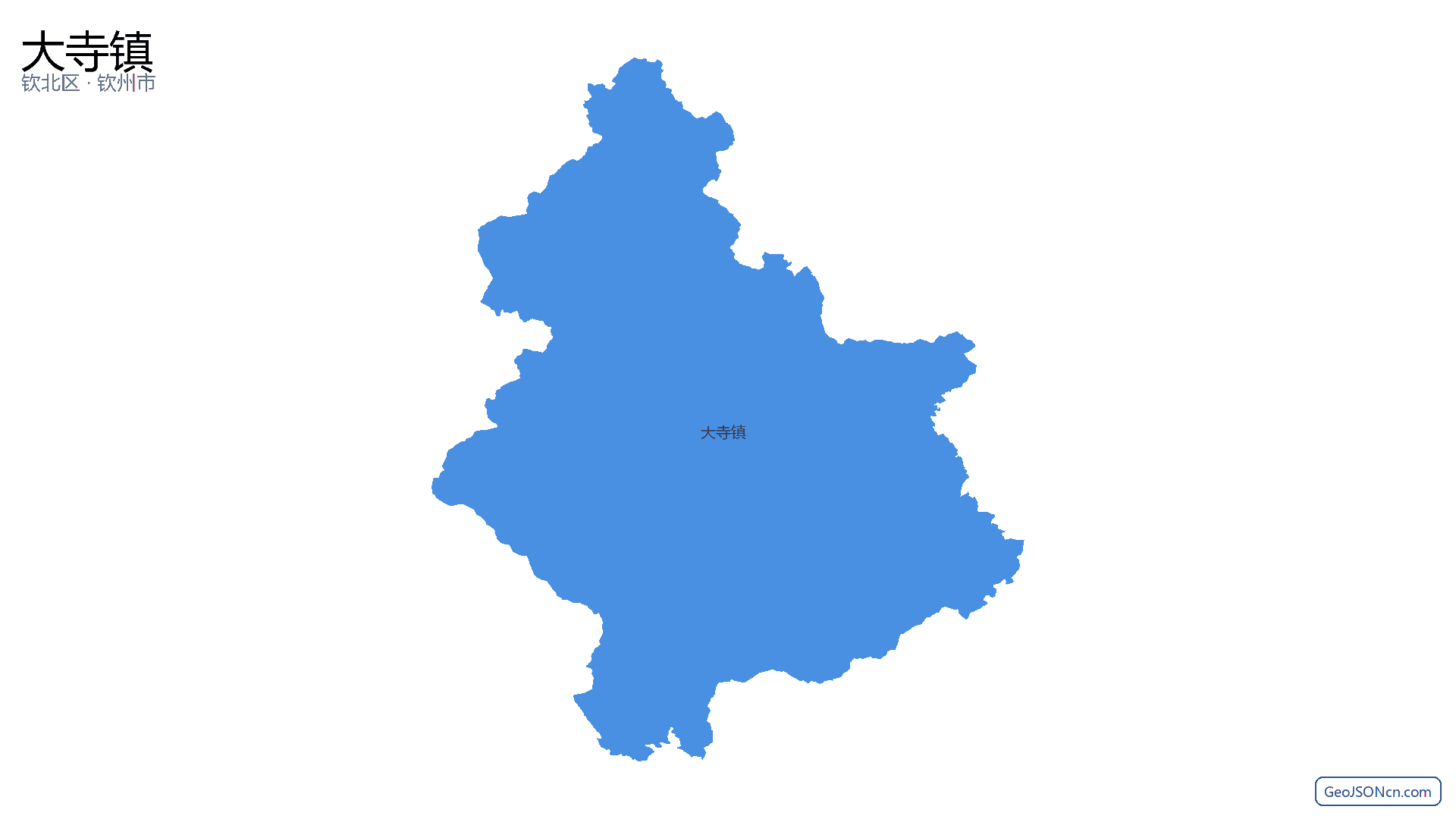 大寺镇行政区划边界地图（钦北区·钦州市）,提供GeoJSON、SHP矢量边界数据下载及高清地图大图(PNG/JPG) - GeoJSONcn.com
