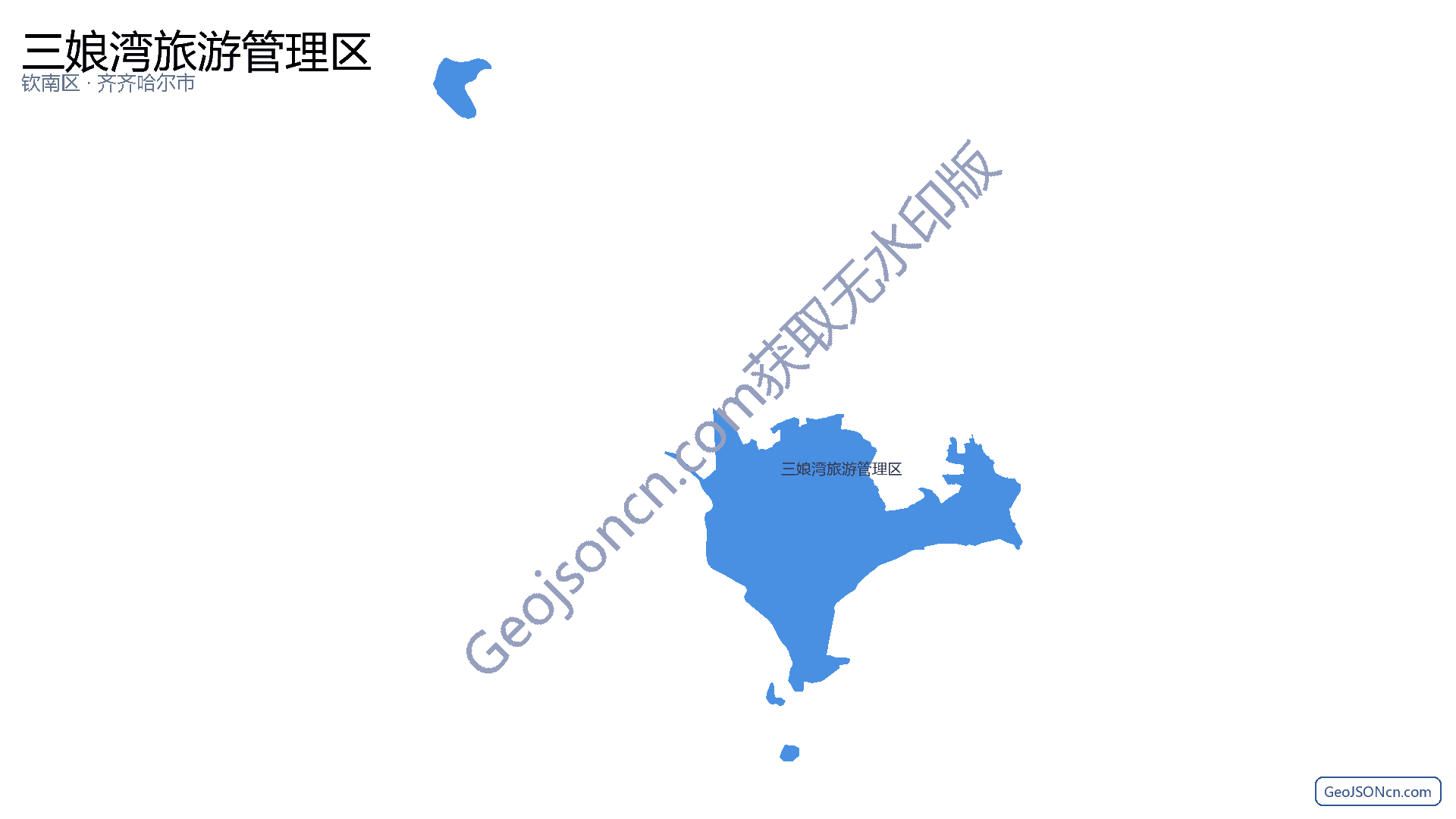 三娘湾旅游管理区行政区划边界地图（钦南区·钦州市）,提供GeoJSON、SHP矢量边界数据下载及高清地图大图(PNG/JPG) - GeoJSONcn.com