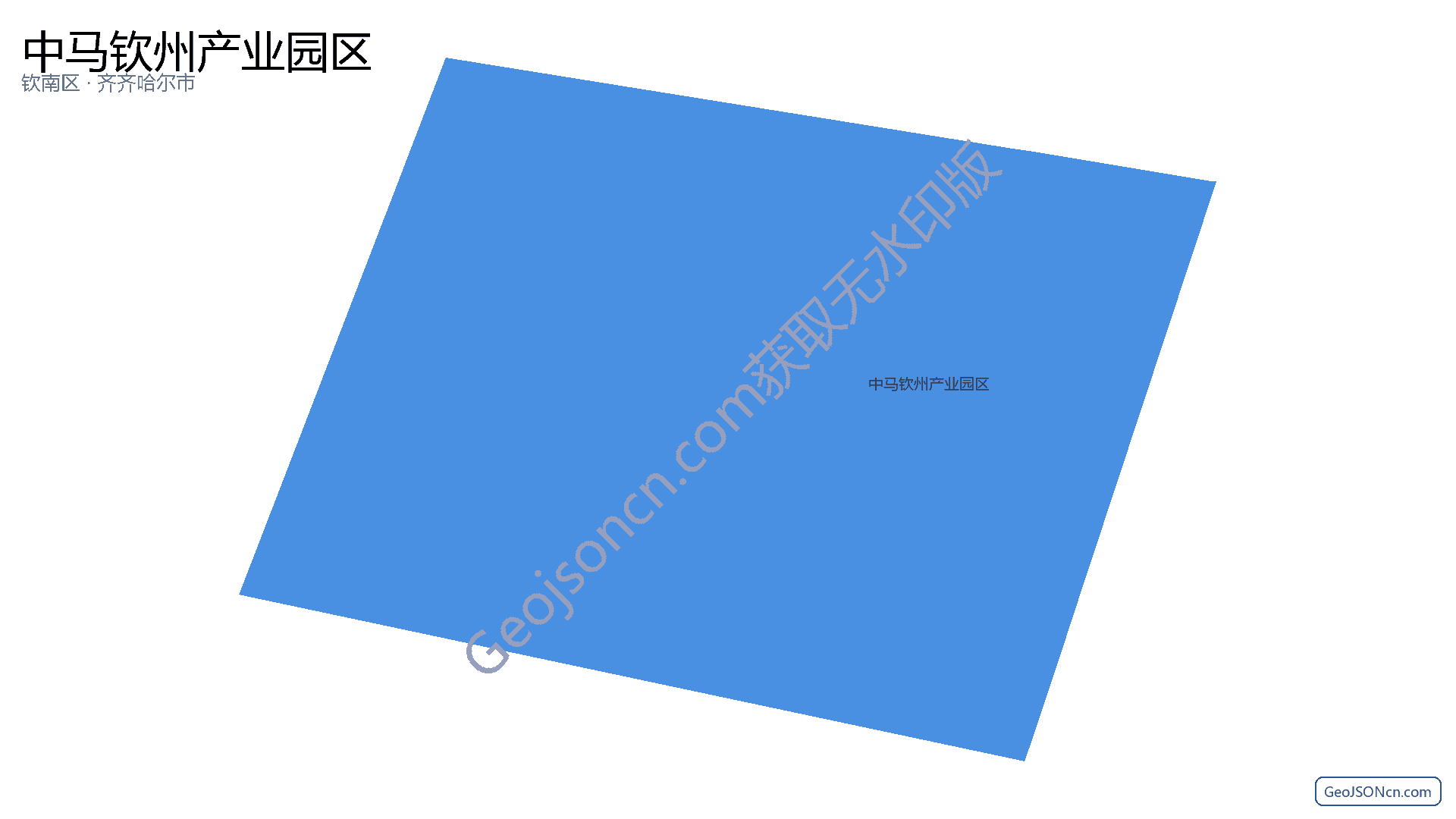 中马钦州产业园区行政区划边界地图（钦南区·钦州市）,提供GeoJSON、SHP矢量边界数据下载及高清地图大图(PNG/JPG) - GeoJSONcn.com