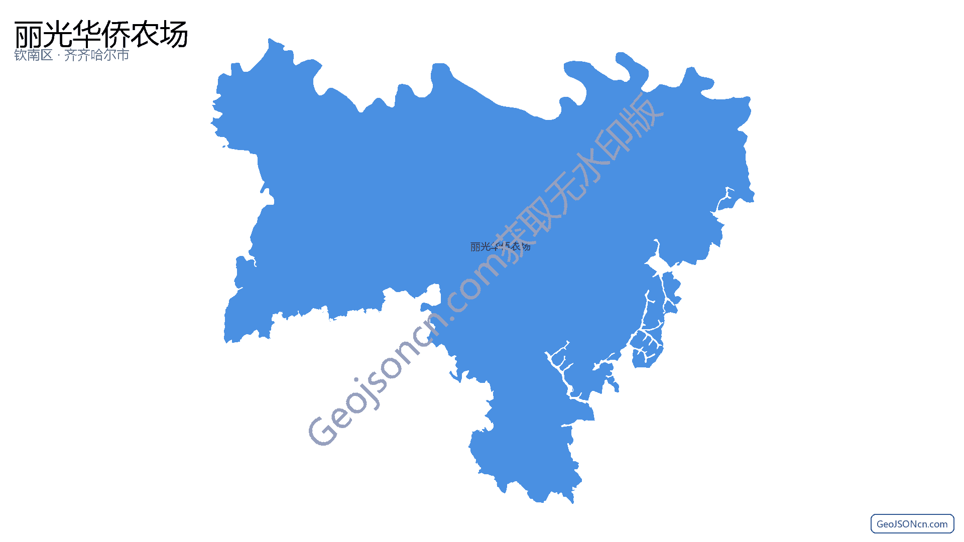 丽光华侨农场行政区划边界地图（钦南区·钦州市）,提供GeoJSON、SHP矢量边界数据下载及高清地图大图(PNG/JPG) - GeoJSONcn.com