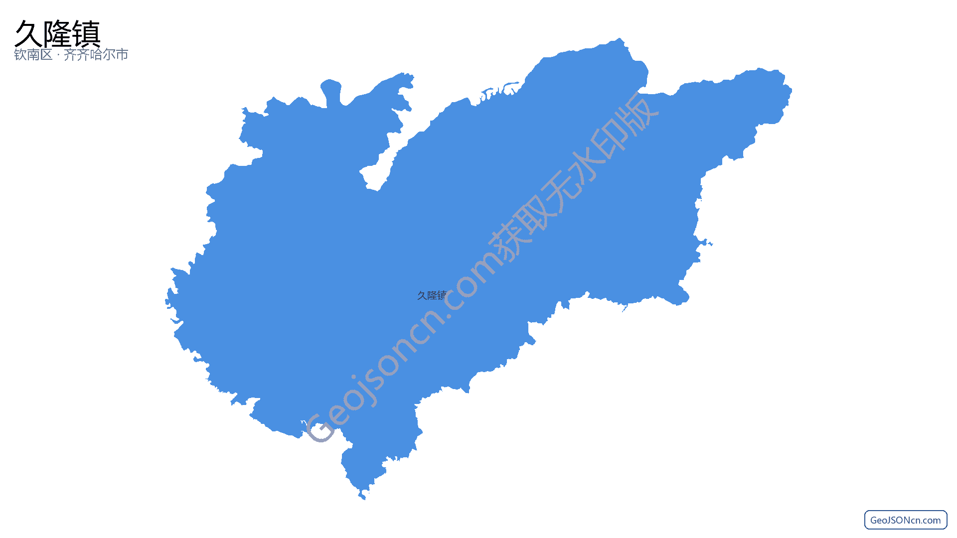 久隆镇行政区划边界地图（钦南区·钦州市）,提供GeoJSON、SHP矢量边界数据下载及高清地图大图(PNG/JPG) - GeoJSONcn.com